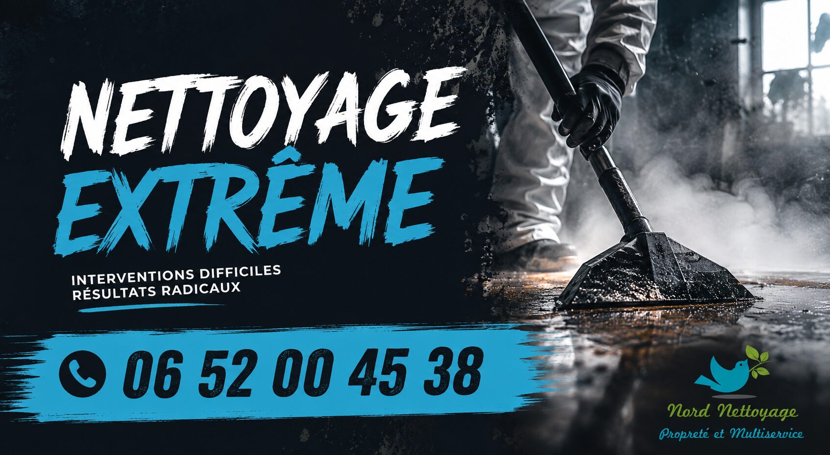 Nettoyage extrême à Abrest réalisé par Nord Nettoyage pour logements insalubres, syndrome de Diogène et remise en état.