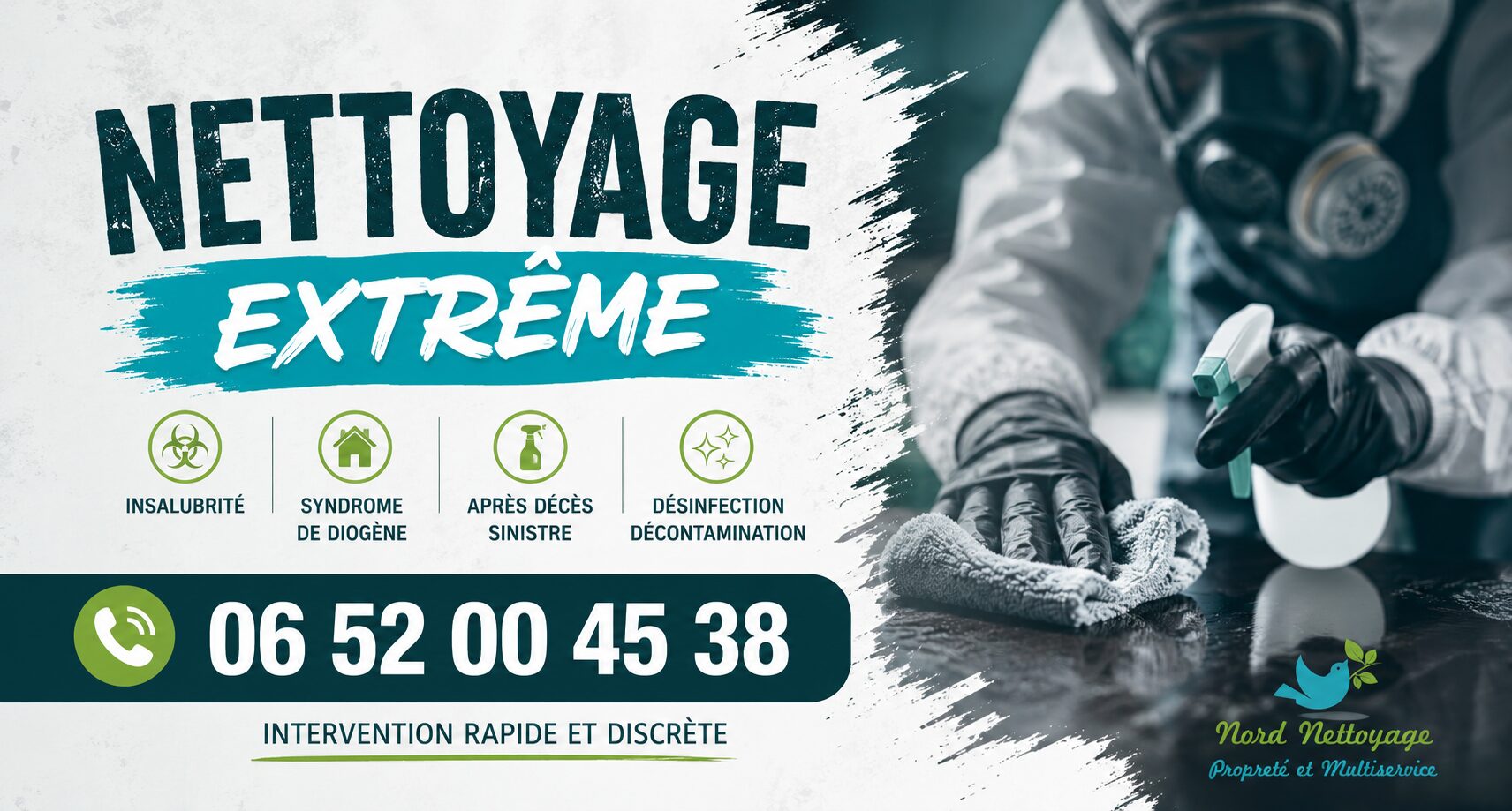 Nettoyage extrême à Allevard avec remise en état de logements insalubres, après sinistre, syndrome de Diogène et désinfection professionnelle.
