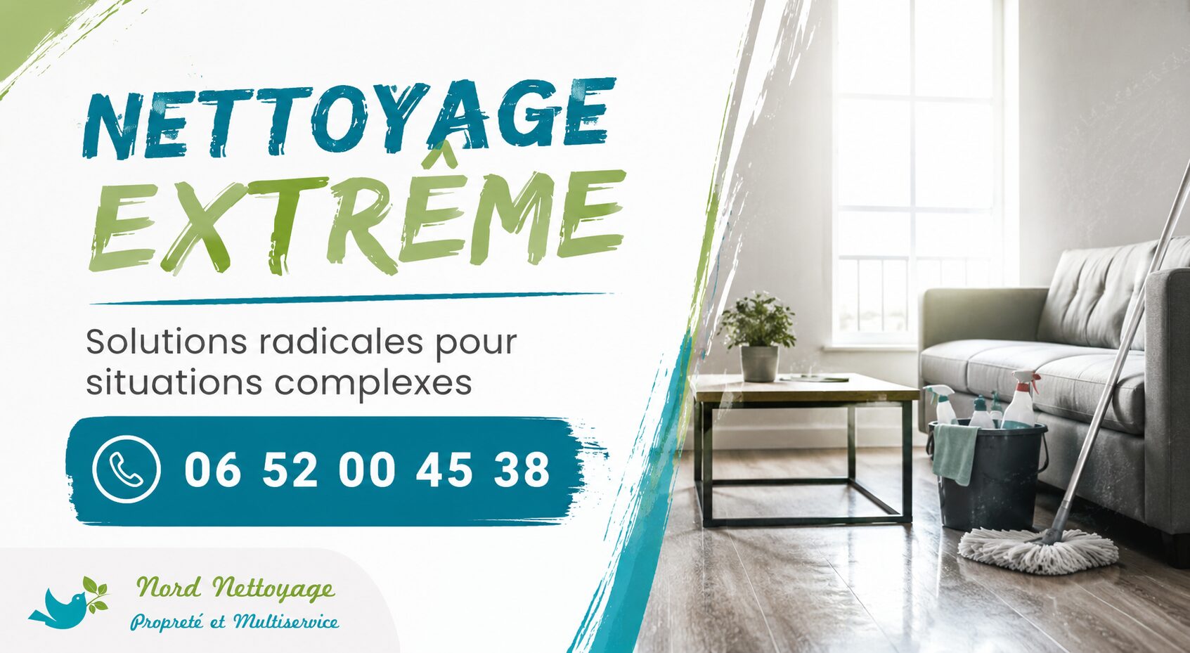 Nettoyage extrême à Arbent par Nord Nettoyage avec intervention rapide pour logements insalubres, syndrome de Diogène et sinistres.