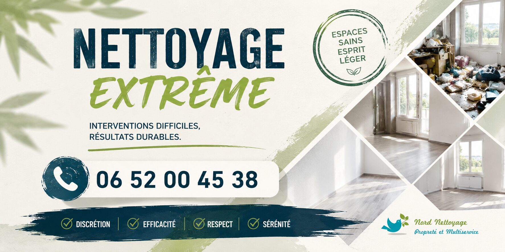 Intervention de nettoyage extrême à Arnas avec remise en état complète de logements insalubres, après sinistre ou syndrome de Diogène.
