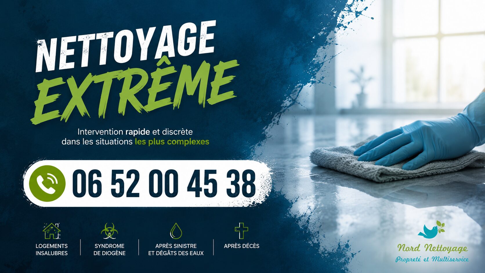 Nettoyage extrême à Barby par Nord Nettoyage avec intervention rapide pour logements insalubres, syndrome de Diogène, décès et sinistres.