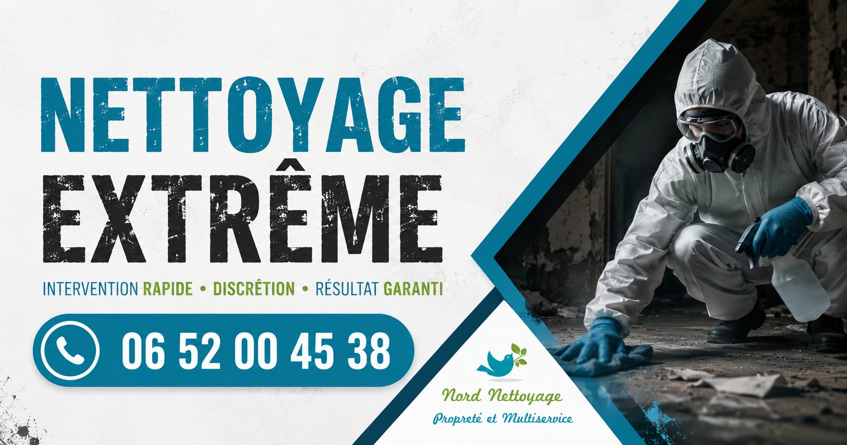 Service de nettoyage extrême à Beaufort avec intervention rapide pour logements insalubres, syndrome de Diogène, après sinistre et remise en état complète.
