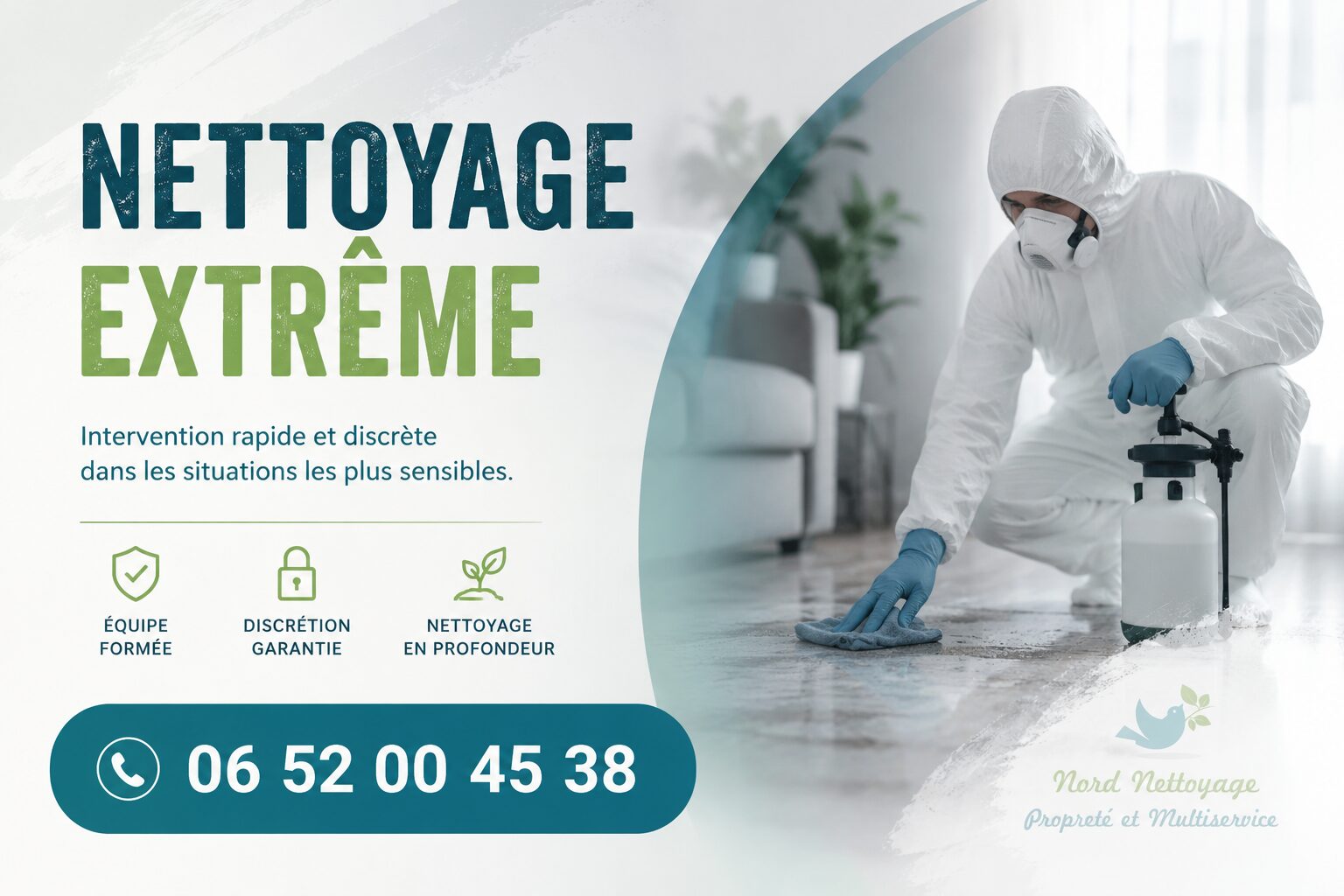 Intervention de nettoyage extrême à Blanzat avec équipe spécialisée pour logements insalubres, syndrome de Diogène, après décès et après sinistre.