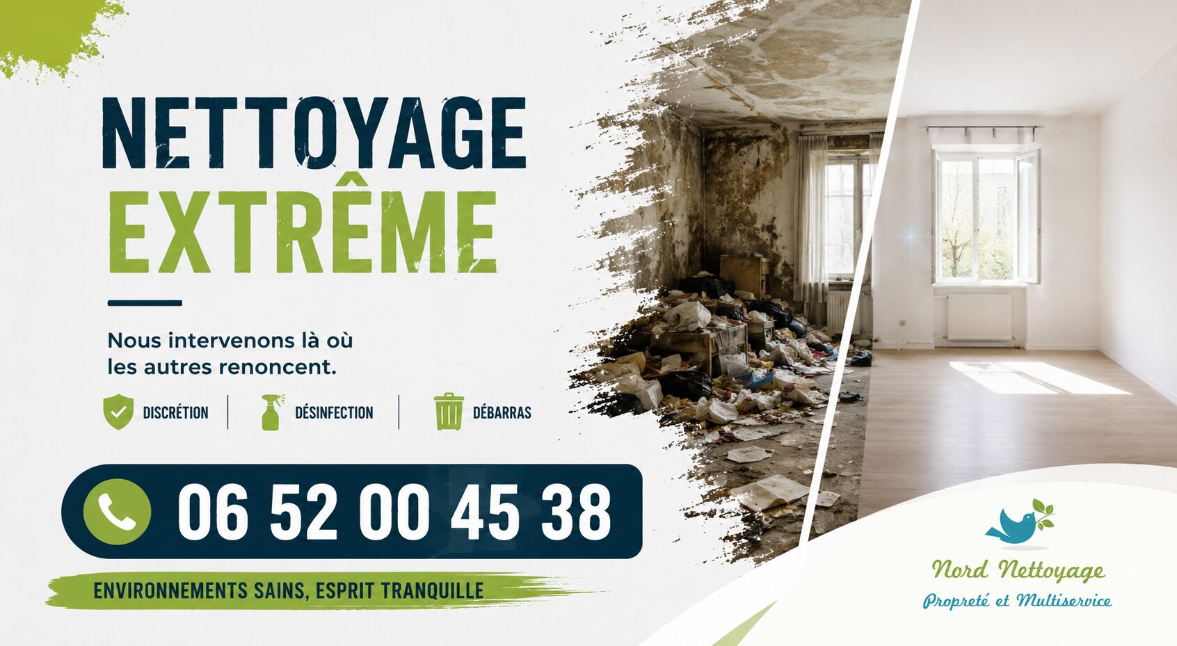Nettoyage extrême à Bonne par Nord Nettoyage avec intervention rapide et remise en état professionnelle.