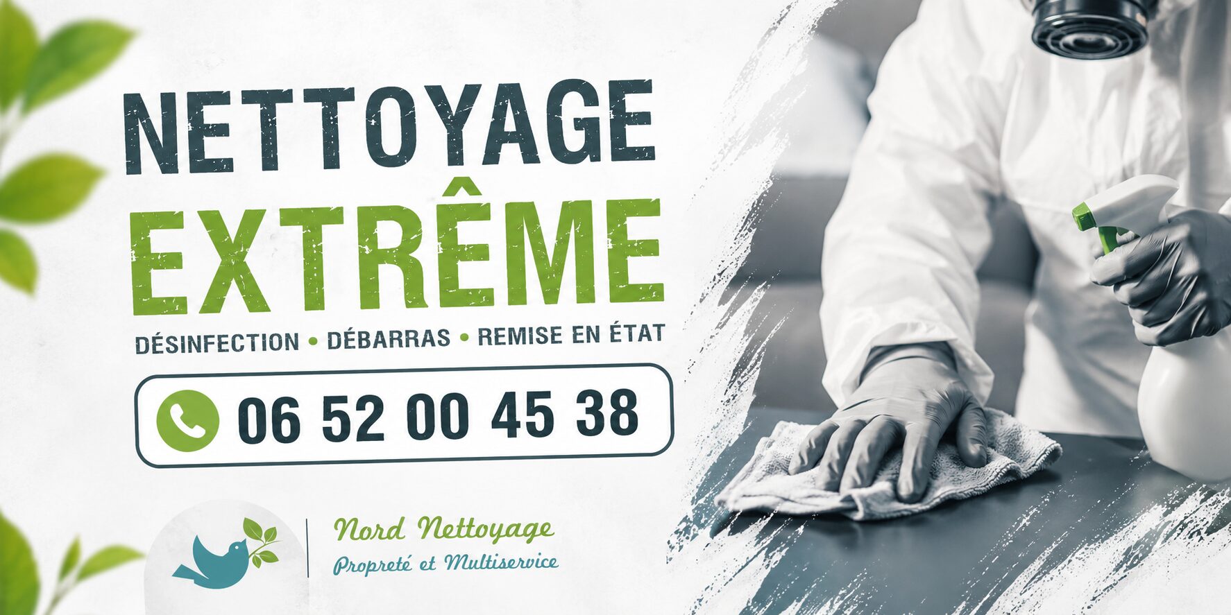 Nettoyage extrême à Bourg-de-Thizy par Nord Nettoyage avec intervention rapide pour désinfection, débarras et remise en état.