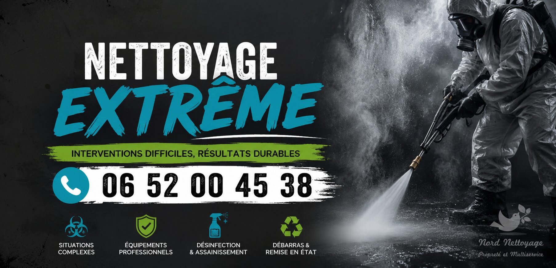 Entreprise de nettoyage extrême à Bozel intervenant pour le débarras, la désinfection et la remise en état de logements très dégradés.