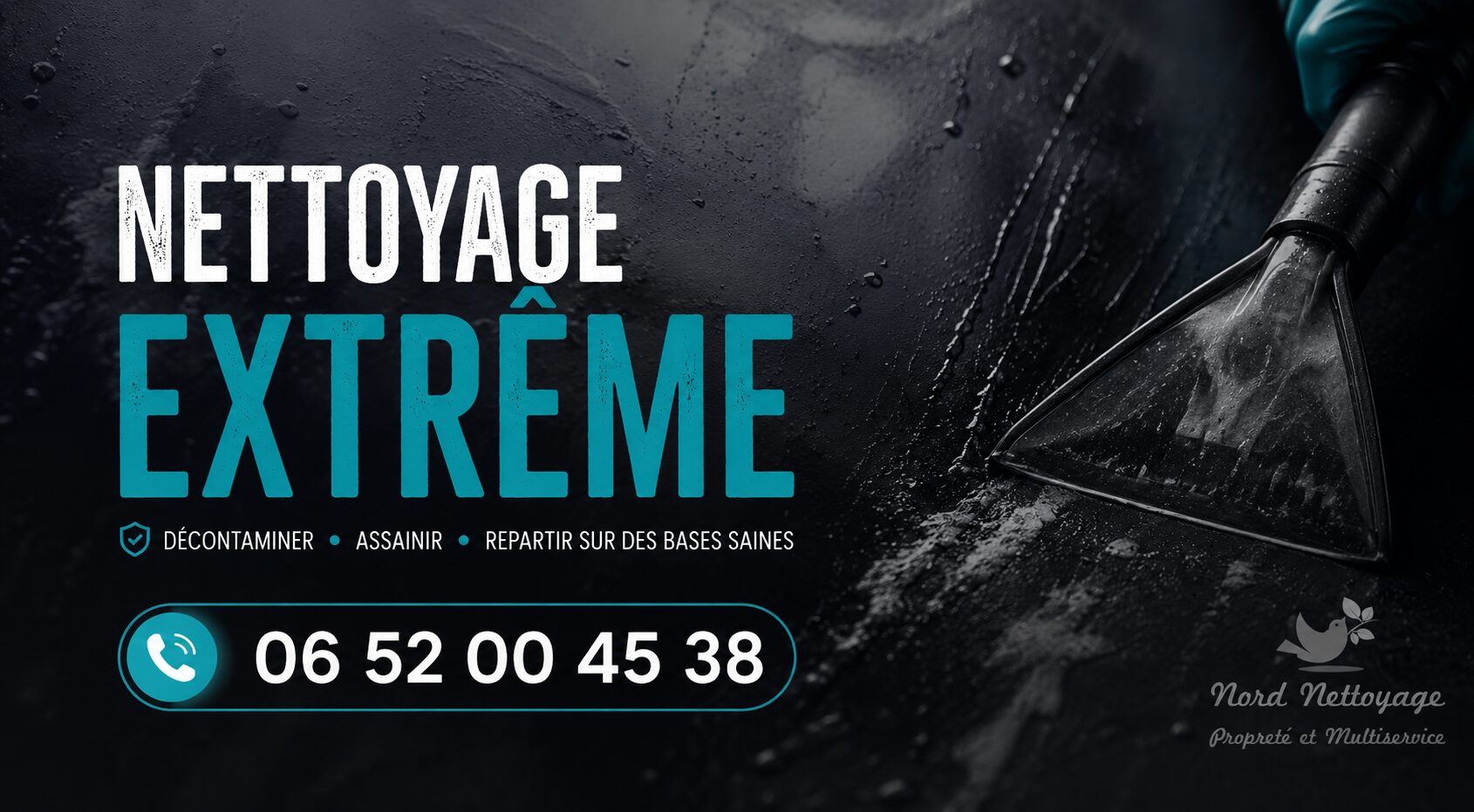 Nettoyage extrême à Chaponnay par Nord Nettoyage avec intervention rapide pour logements insalubres, après sinistre et locaux professionnels.