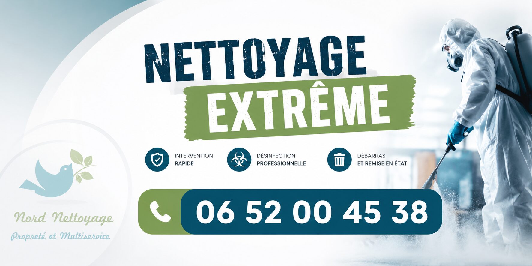 Nettoyage extrême à Chasselay avec intervention rapide pour logements insalubres, syndrome de Diogène, désinfection et débarras.