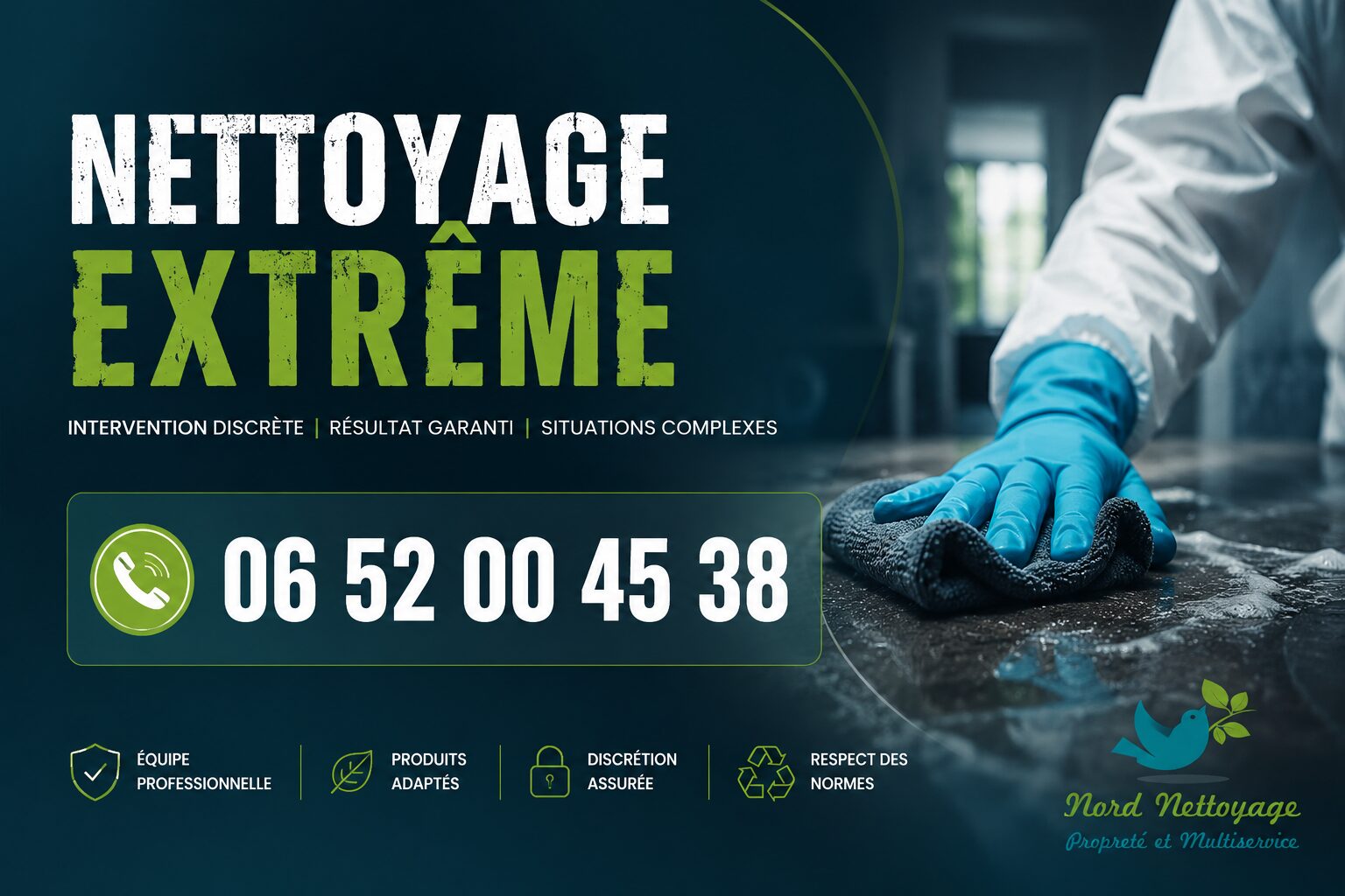 Nettoyage extrême à Chavanoz par Nord Nettoyage – intervention rapide pour logements insalubres, après décès, syndrome de Diogène et sinistres.