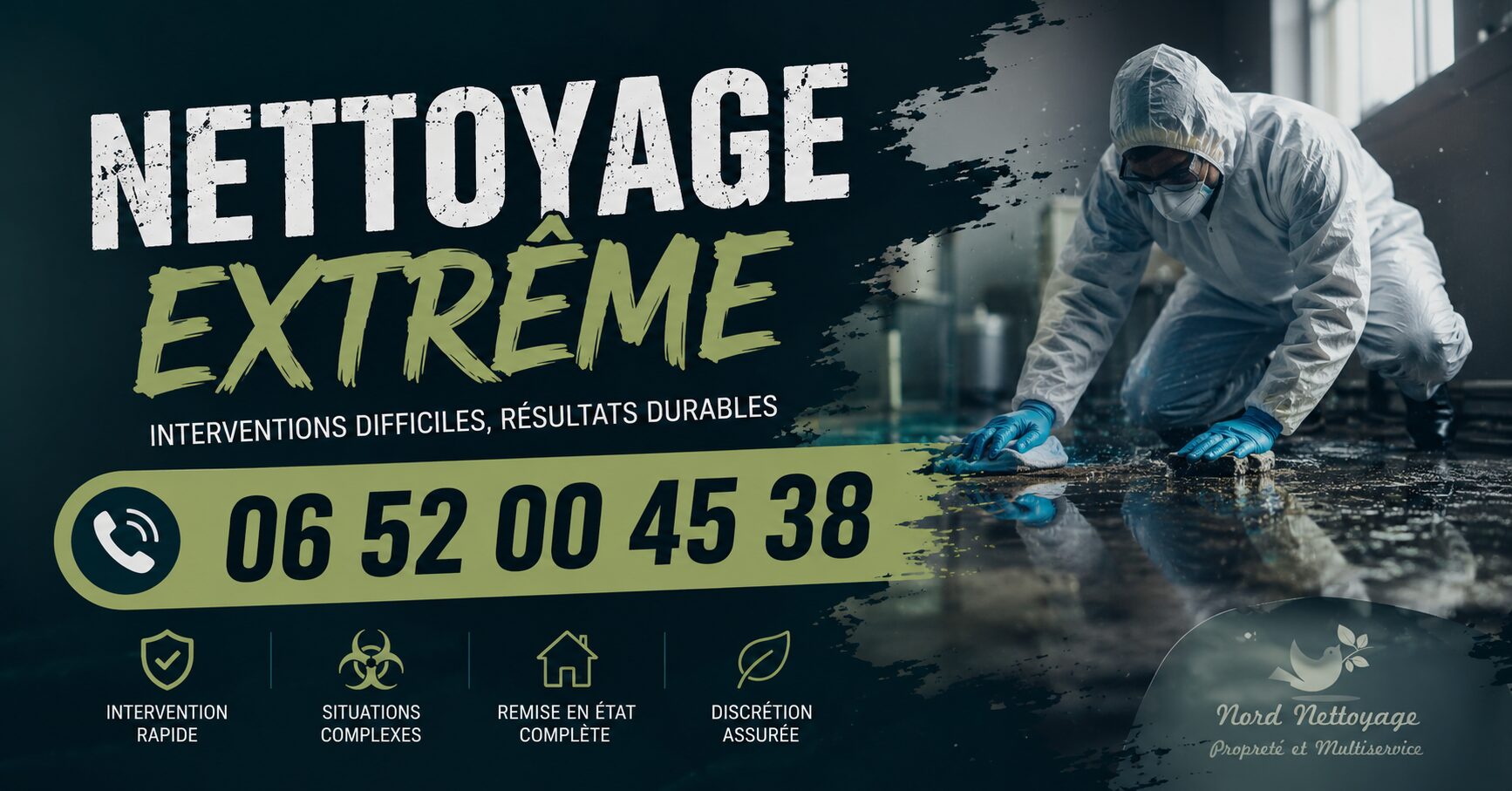 Nettoyage extrême à Collonges-au-Mont-d'Or avec intervention rapide pour logement insalubre, syndrome de Diogène, après décès et désinfection.
