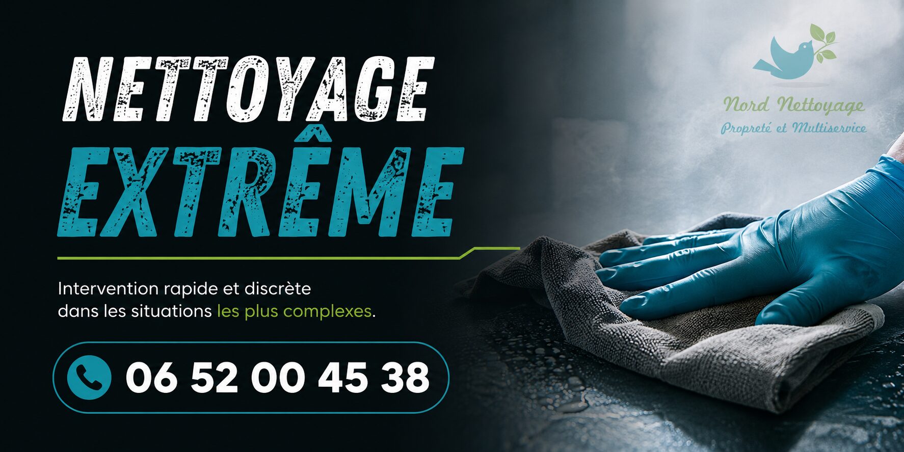 Nettoyage extrême à Désertines réalisé par Nord Nettoyage avec intervention rapide pour logements insalubres, syndrome de Diogène, après décès et sinistres.