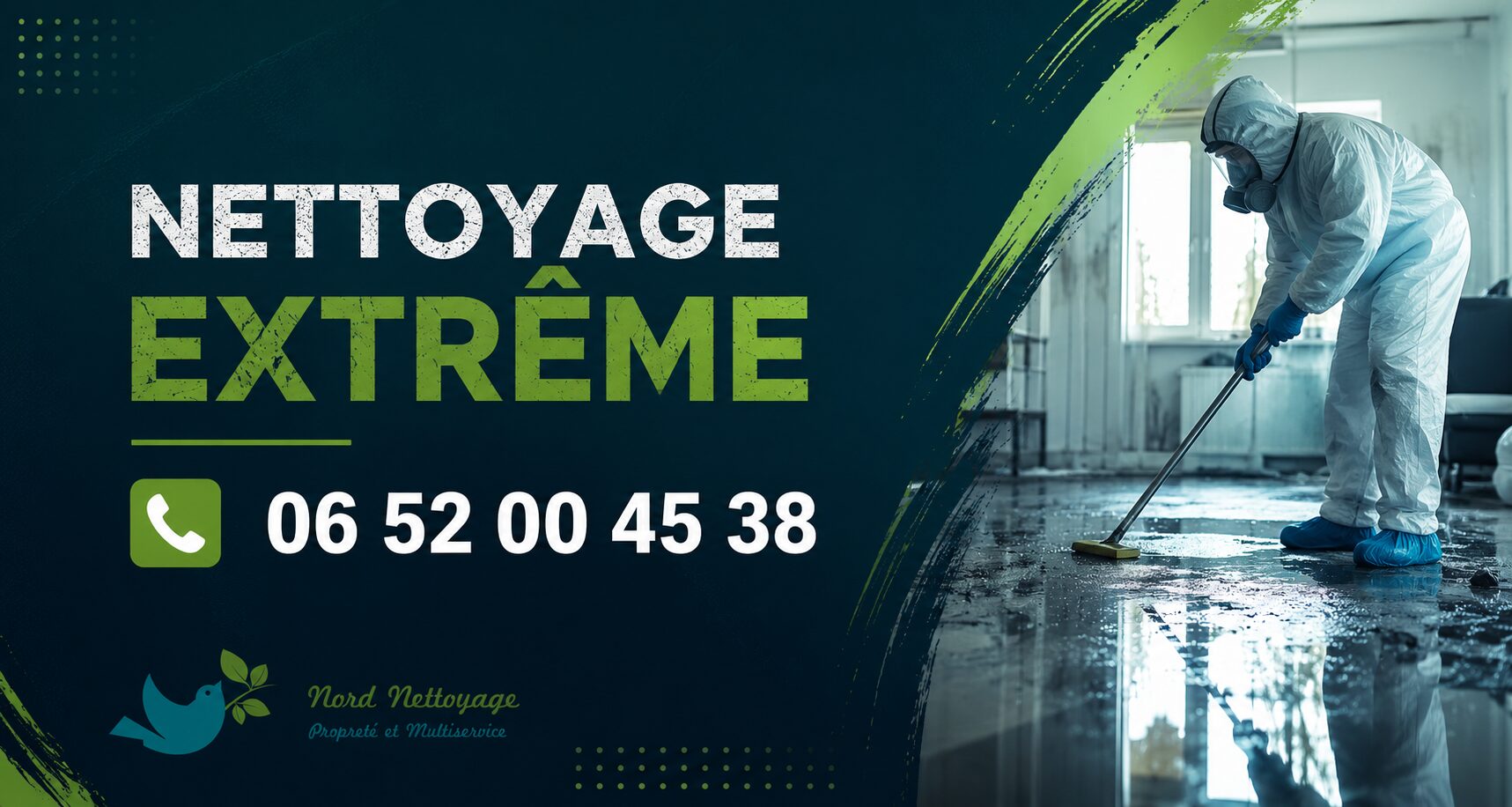 Nettoyage extrême à Doussard réalisé par Nord Nettoyage avec intervention rapide pour logements insalubres, syndrome de Diogène et après sinistre.