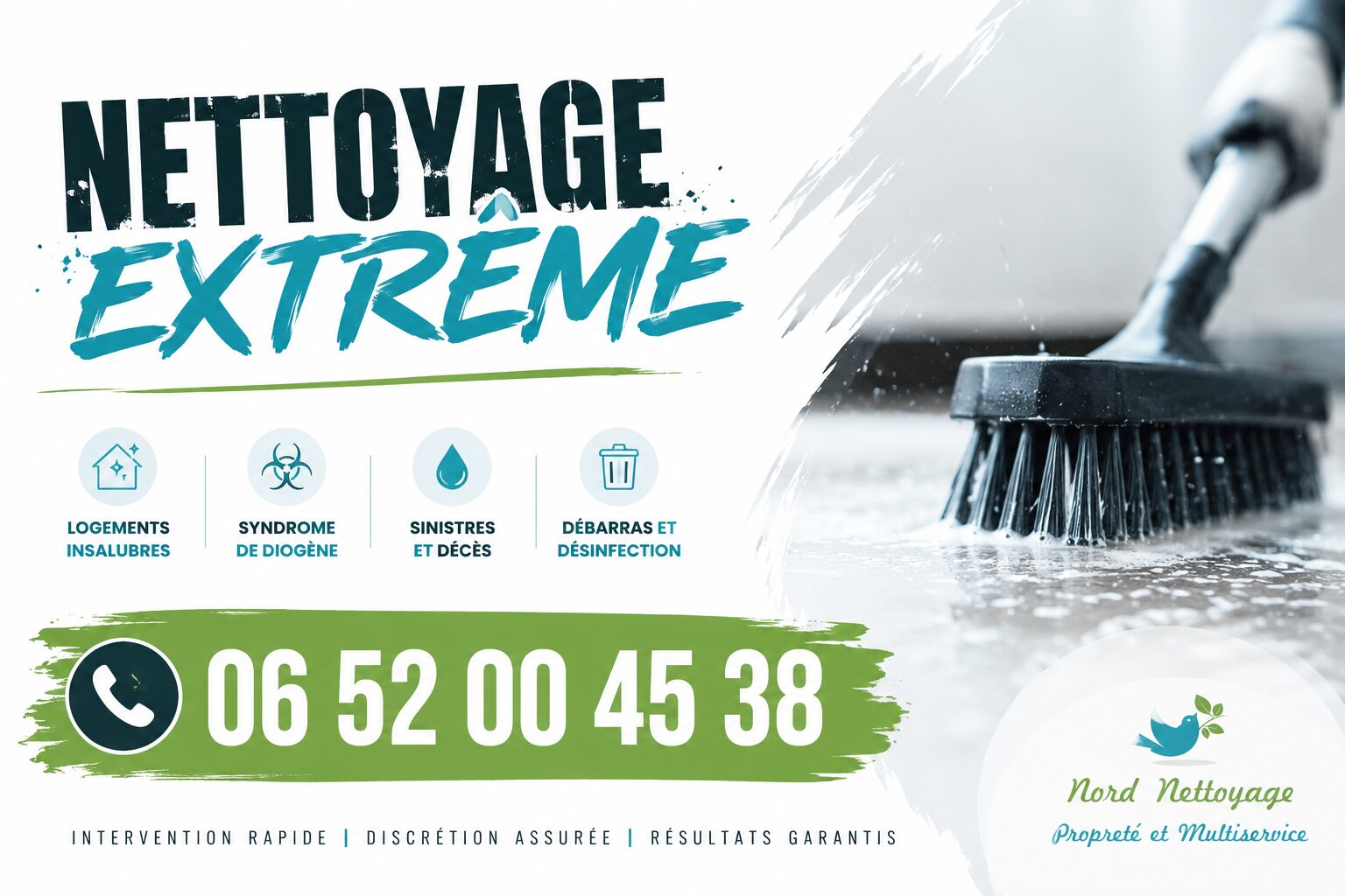 Nettoyage extrême à Dunières par Nord Nettoyage : intervention rapide pour logements insalubres, syndrome de Diogène, décès, sinistres et débarras.