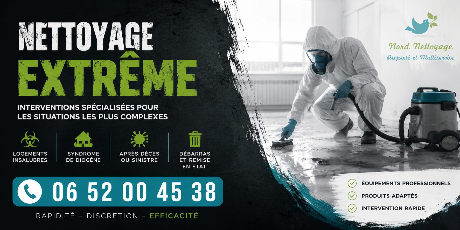 Intervention de nettoyage extrême à Fareins avec remise en état de logements insalubres, débarras et désinfection professionnelle.