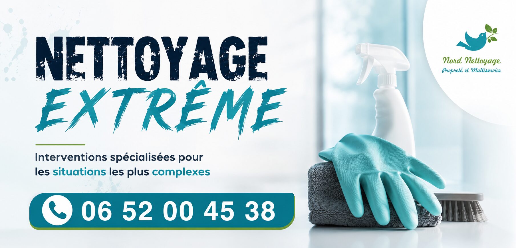 Intervention de nettoyage extrême à Fillinges par Nord Nettoyage, spécialiste des logements insalubres, syndrome de Diogène, après décès et désinfection.