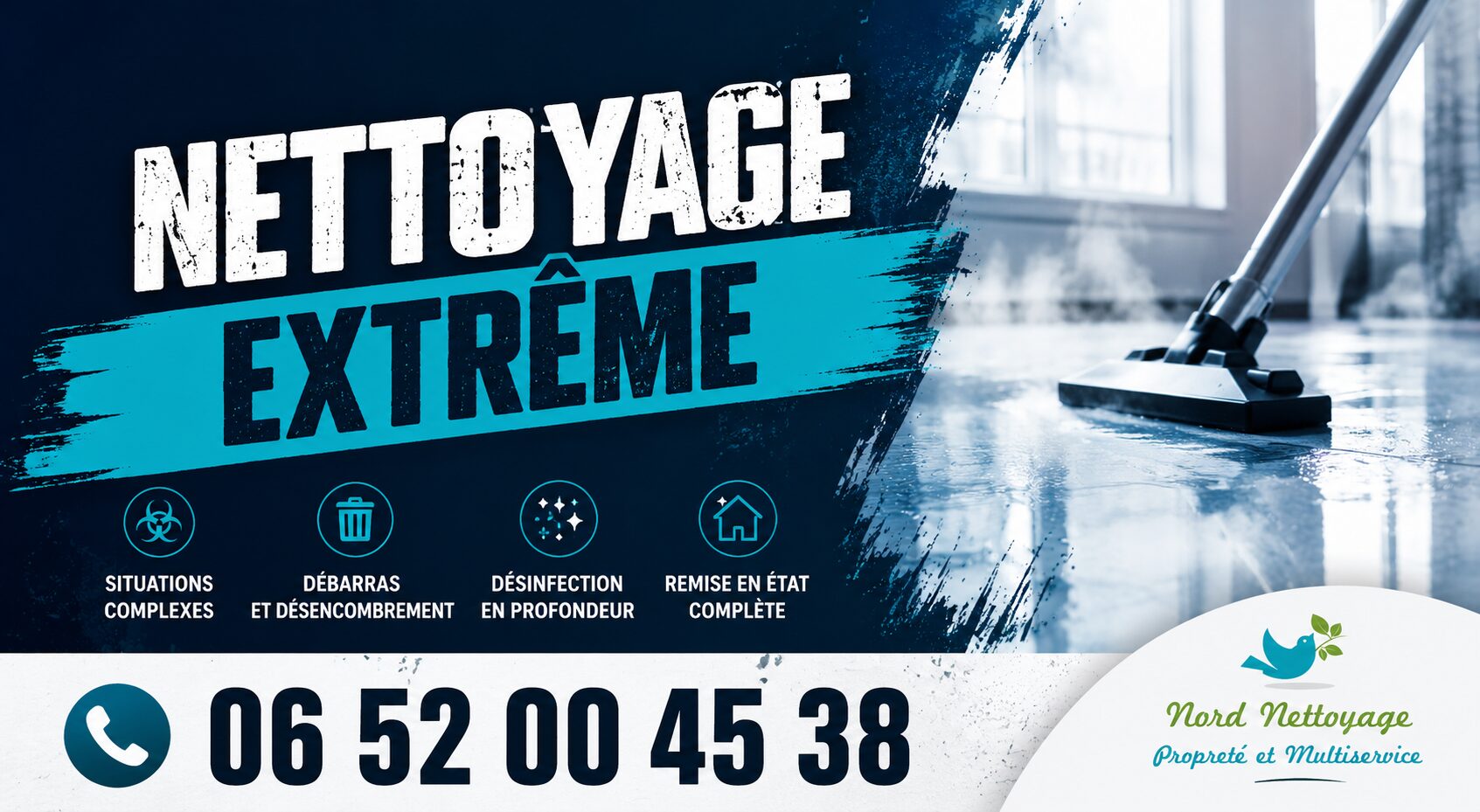 Nettoyage extrême à La Bathie avec intervention spécialisée pour logement insalubre, débarras et désinfection complète.