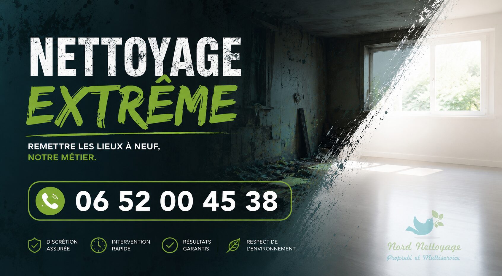 Entreprise spécialisée en nettoyage extrême à La Biolle avec intervention après sinistre, débarras, désinfection et remise en état de logements insalubres.