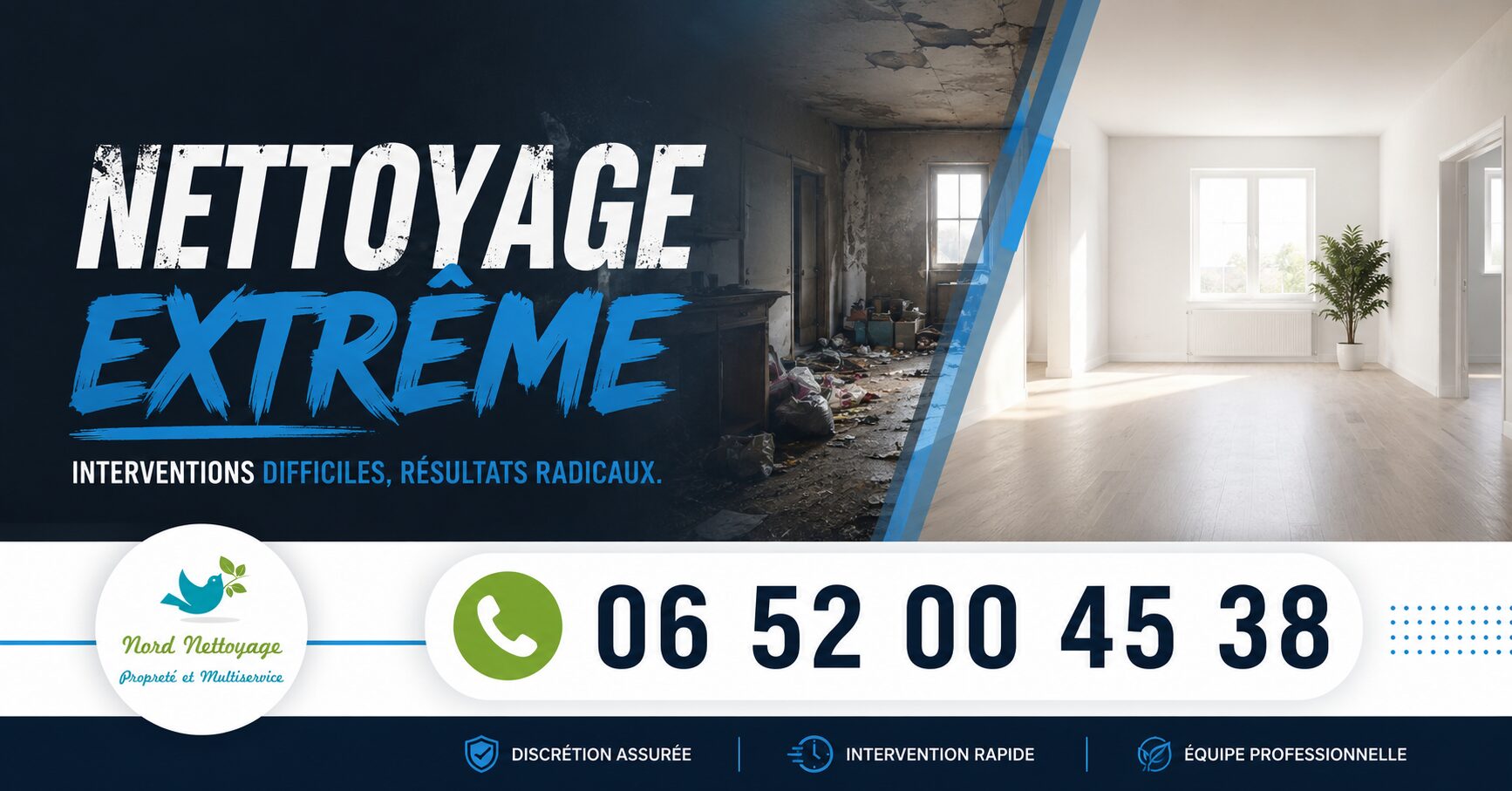 Nettoyage extrême à Limonest avec intervention rapide pour la remise en état, la désinfection et le débarras de logements insalubres.