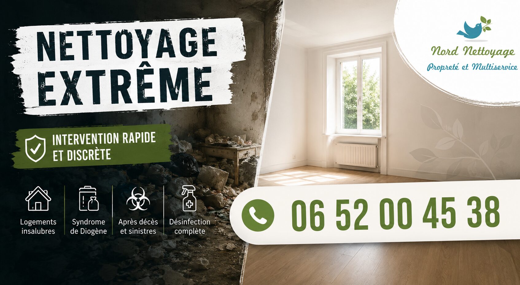 Nettoyage extrême à Marcy-l'Étoile après syndrome de Diogène, décès, sinistre et logement insalubre avec intervention rapide.