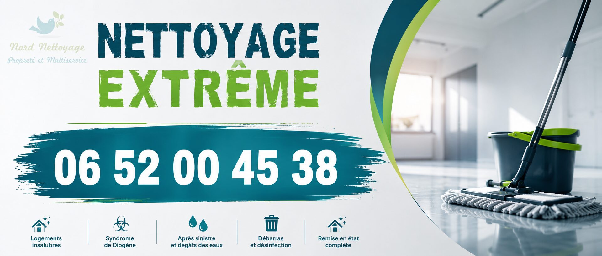 Équipe spécialisée en nettoyage extrême à Messery intervenant pour logement insalubre, syndrome de Diogène et désinfection complète.
