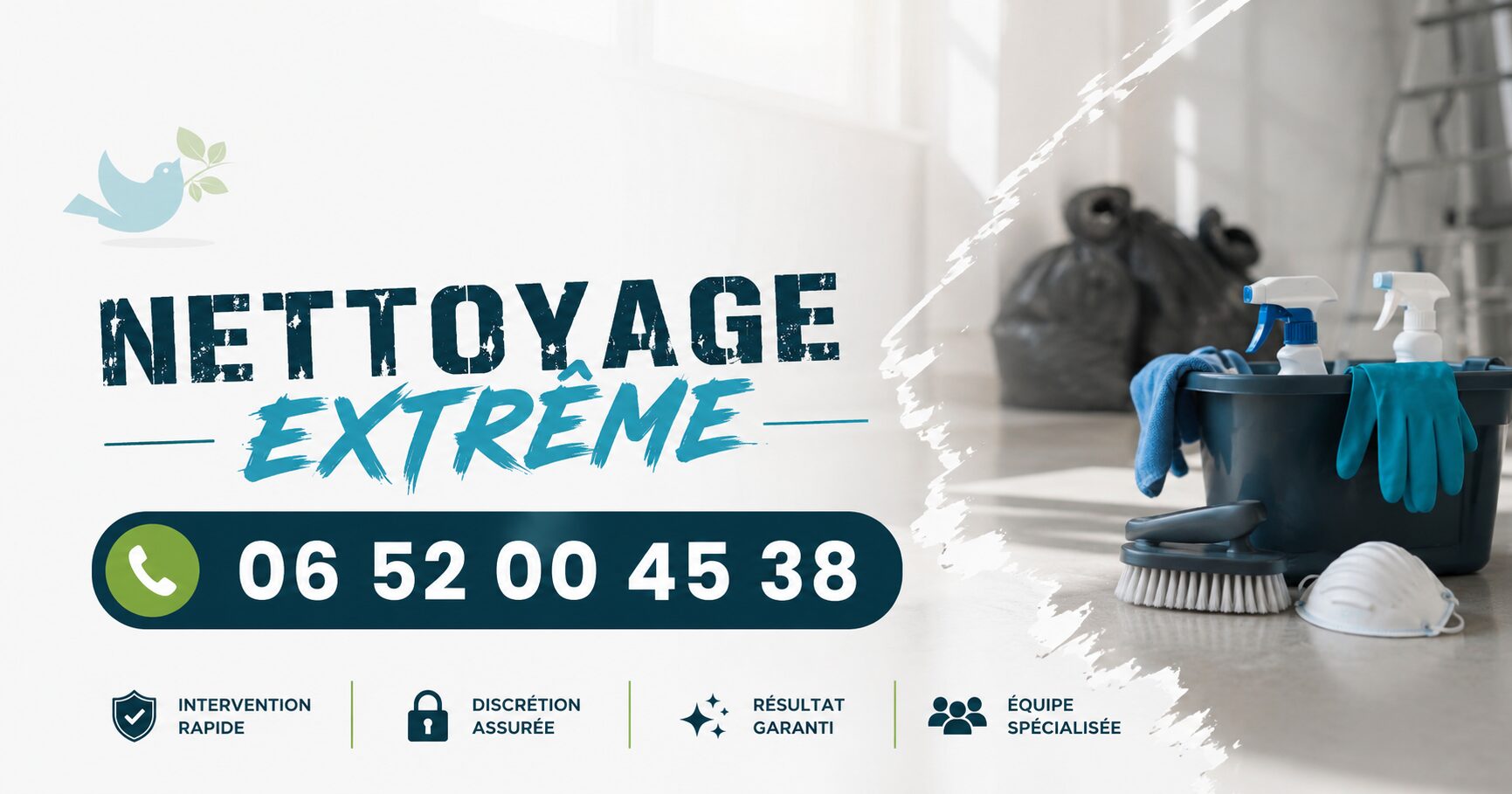 Service de nettoyage extrême à Mionnay avec intervention professionnelle pour logement insalubre, syndrome de Diogène et remise en état complète.