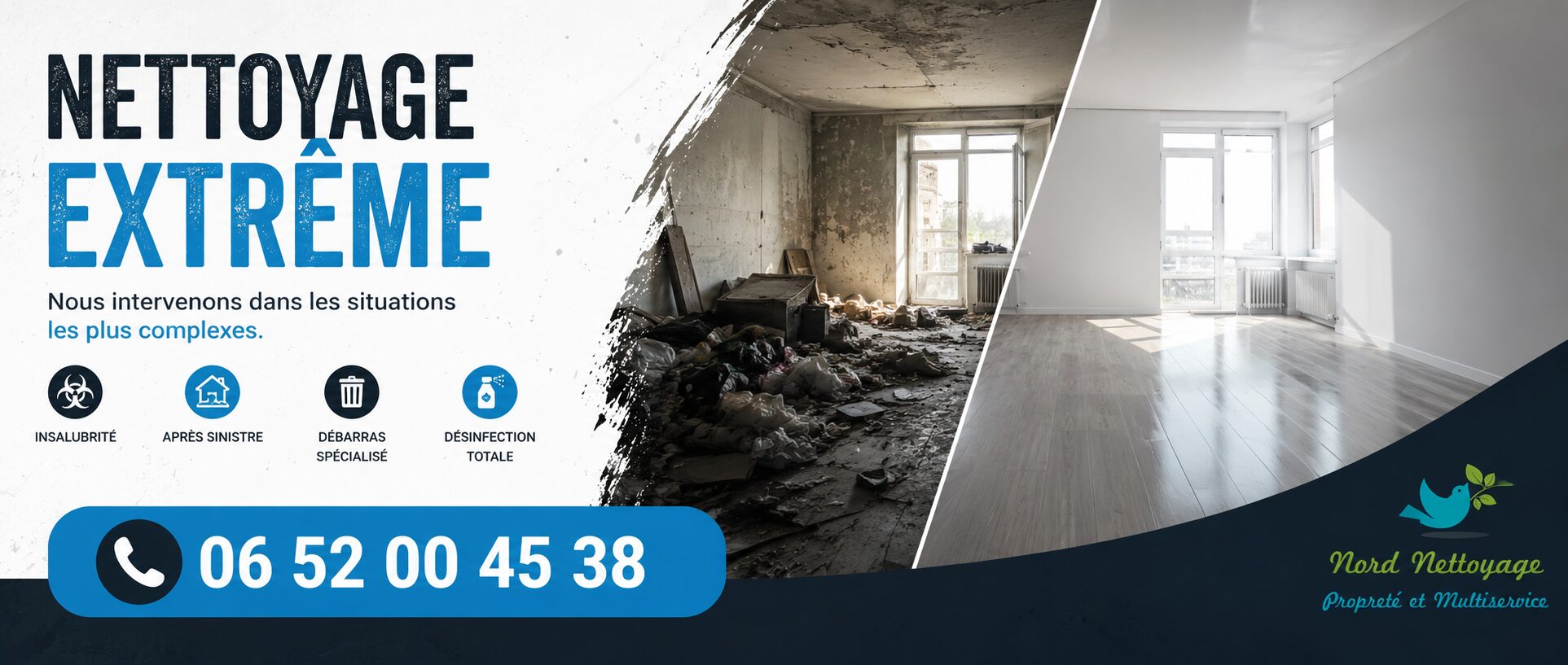 Nettoyage extrême à Montagny : intervention professionnelle pour remettre en état logements insalubres, locaux dégradés et situations complexes.