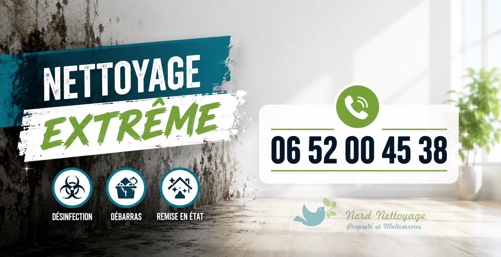 Intervention de nettoyage extrême à Montrevel-en-Bresse avec désinfection, débarras et remise en état complète de logements insalubres.