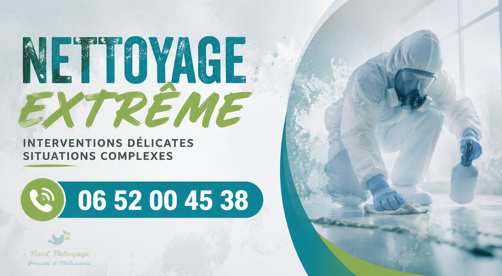 Nettoyage extrême à Pélussin par Nord Nettoyage, intervention après décès, syndrome de Diogène, sinistre et logement insalubre.