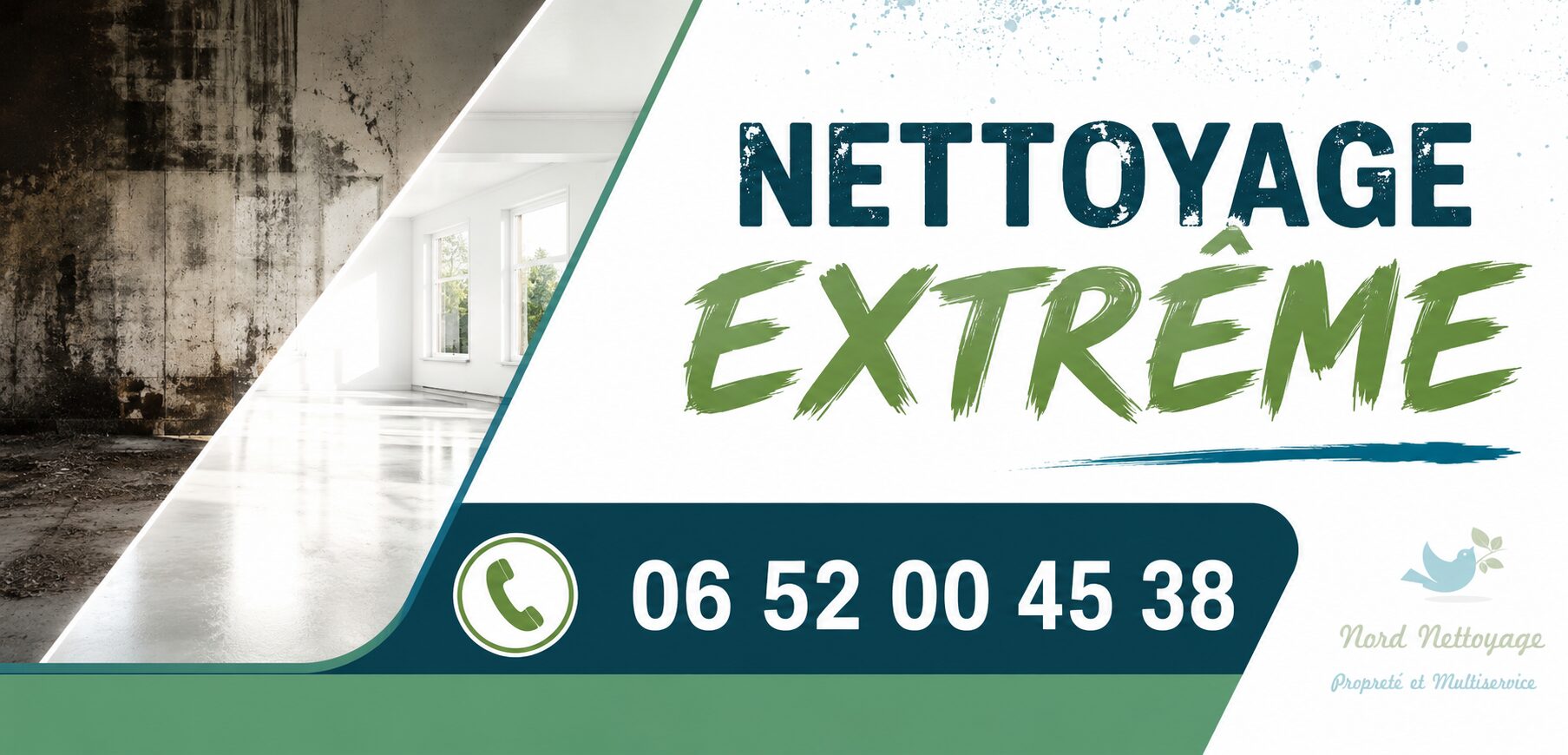 Nettoyage extrême à Pollionnay réalisé par Nord Nettoyage avec remise en état complète d'un logement insalubre.