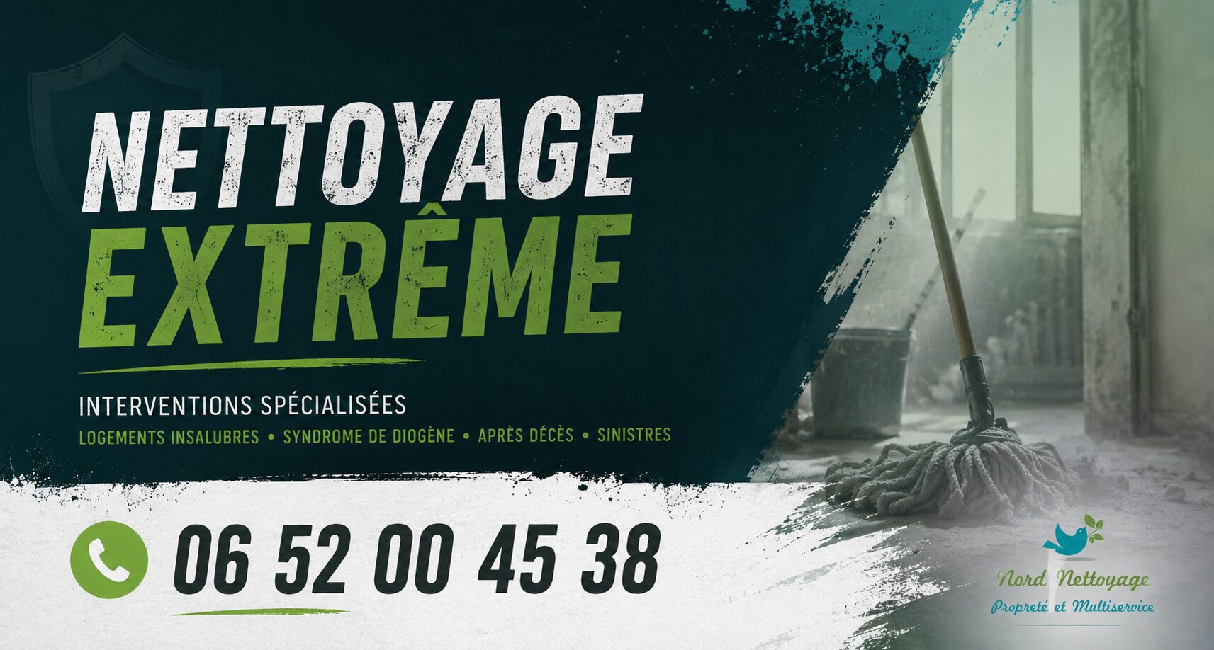Nettoyage extrême à Saint-Donat-sur-l’Herbasse avec remise en état de logements très dégradés, intervention rapide et professionnelle.
