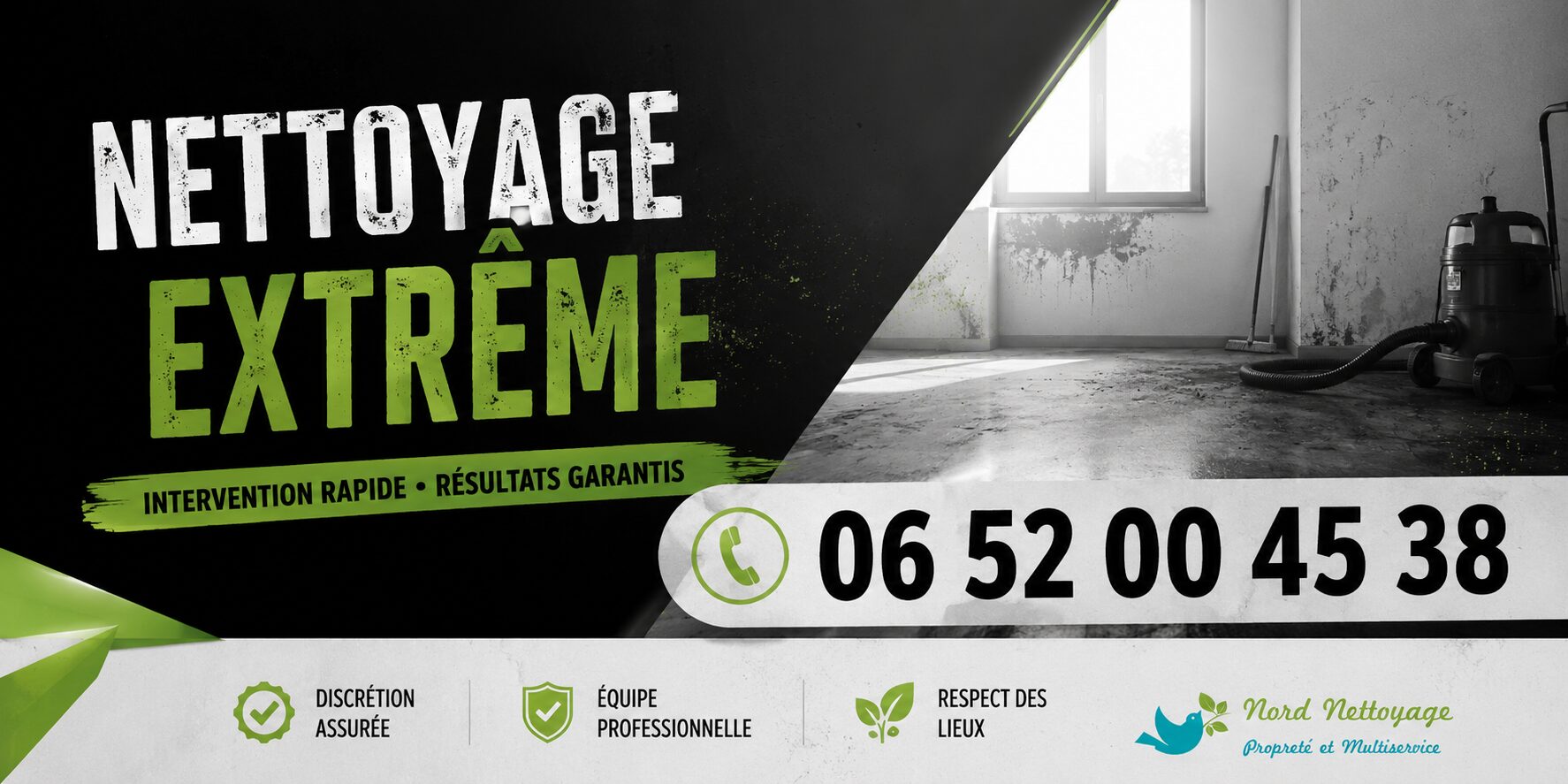 Nettoyage extrême à Saint-Germain-des-Fossés réalisé par Nord Nettoyage avec intervention rapide pour logement insalubre, syndrome de Diogène, après décès et désinfection.