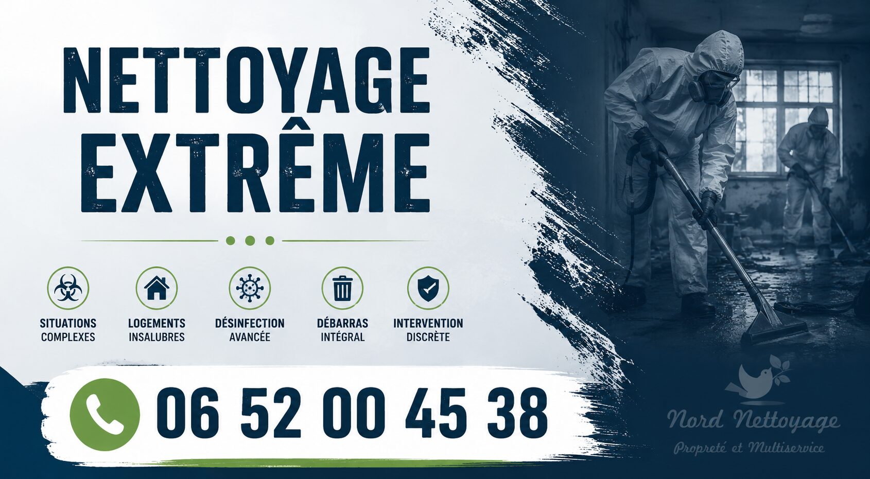 Nettoyage extrême à Saint-Jean-d'Ardières réalisé par des spécialistes pour logements insalubres, syndrome de Diogène, après décès et sinistres.