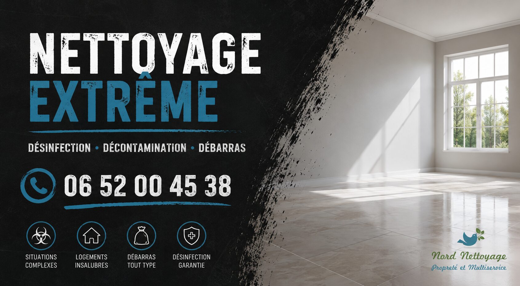Intervention de nettoyage extrême à Saint-Jean-en-Royans avec désinfection, remise en état et service professionnel rapide.