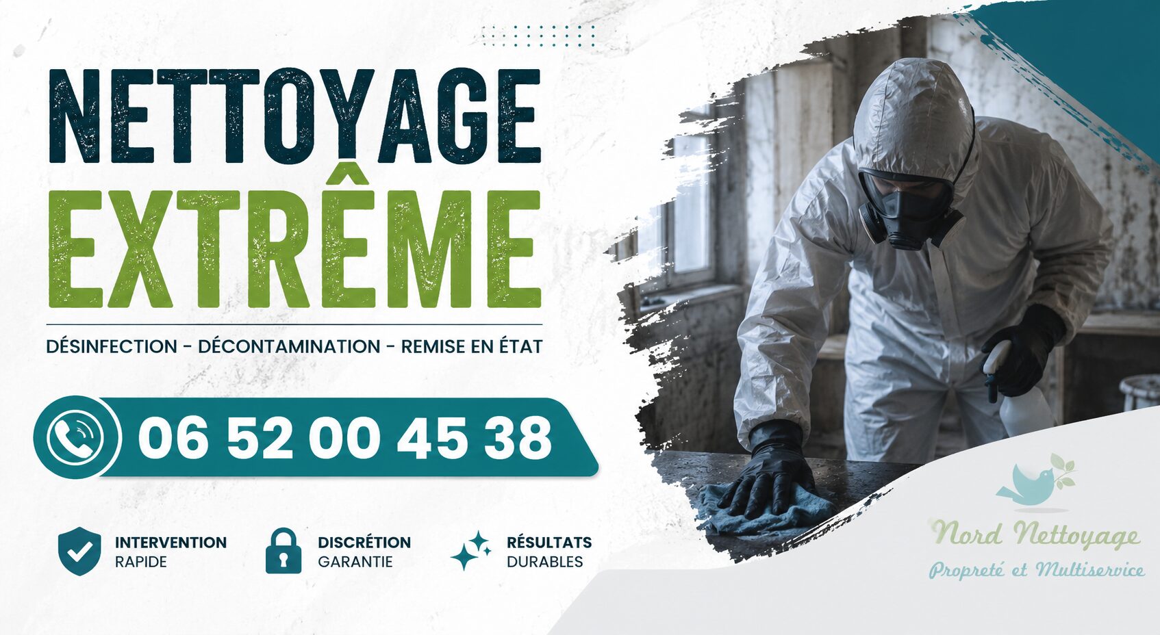 Entreprise de nettoyage extrême à Saint-Rambert-en-Bugey avec intervention spécialisée en désinfection, débarras et remise en état.