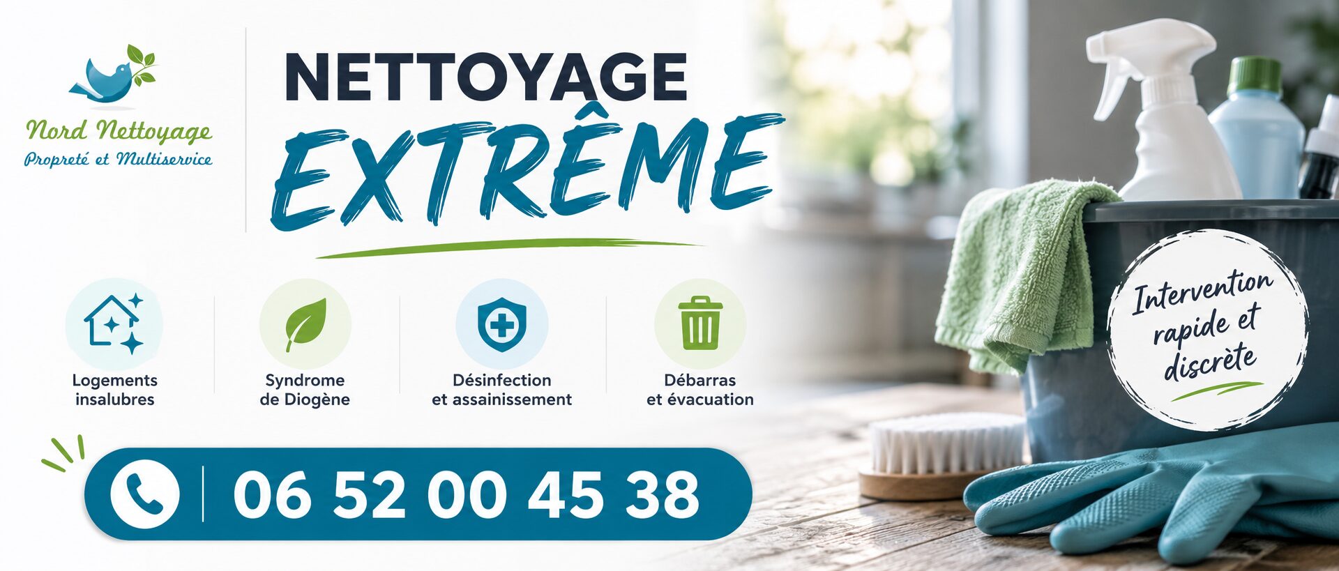 Nettoyage extrême à Saint-Romain-de-Jalionas : intervention rapide pour logement insalubre, syndrome de Diogène, désinfection, débarras et remise en état.
