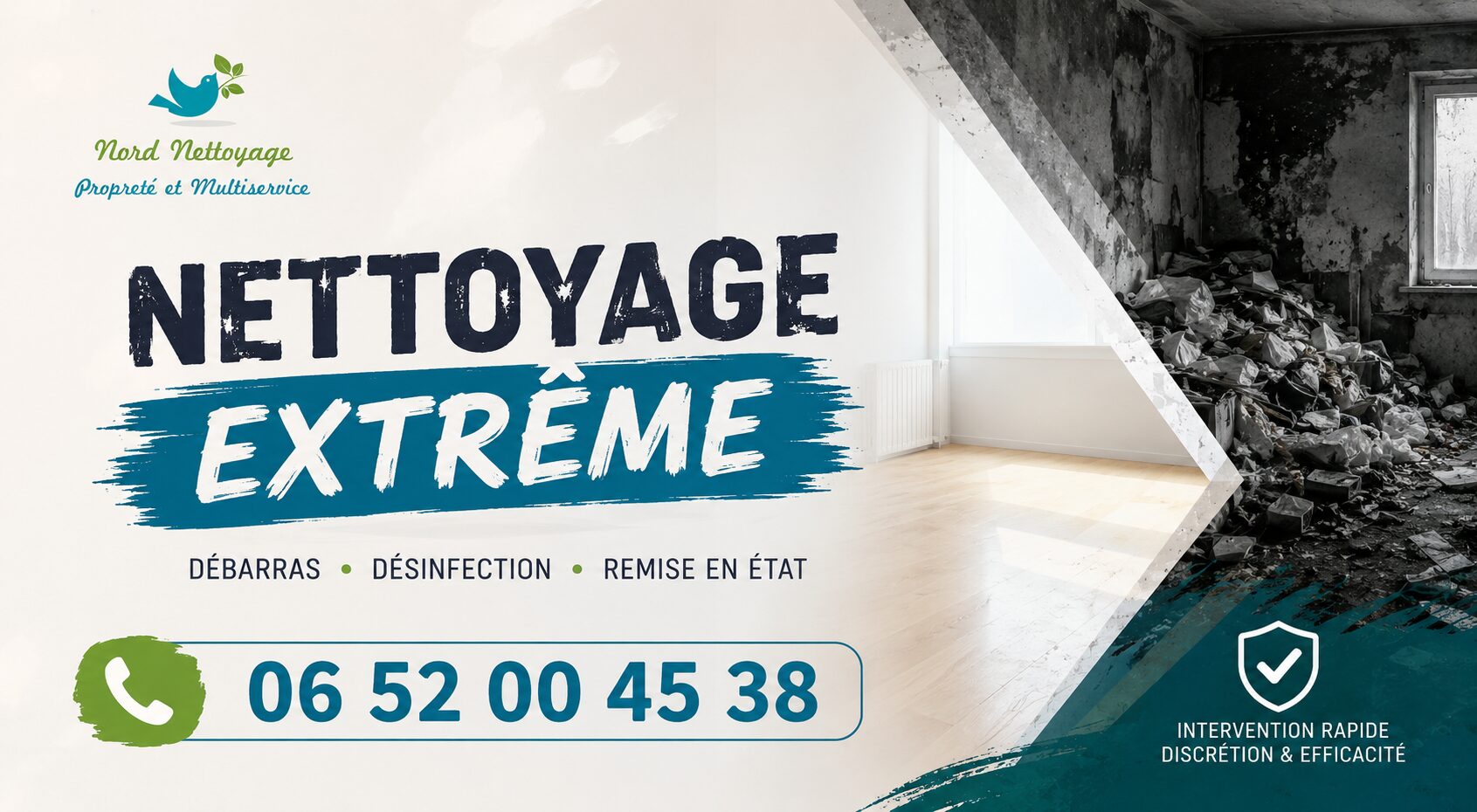 Nettoyage extrême à Saint-Romain-le-Puy avec intervention rapide pour débarras, désinfection et remise en état de logements insalubres.