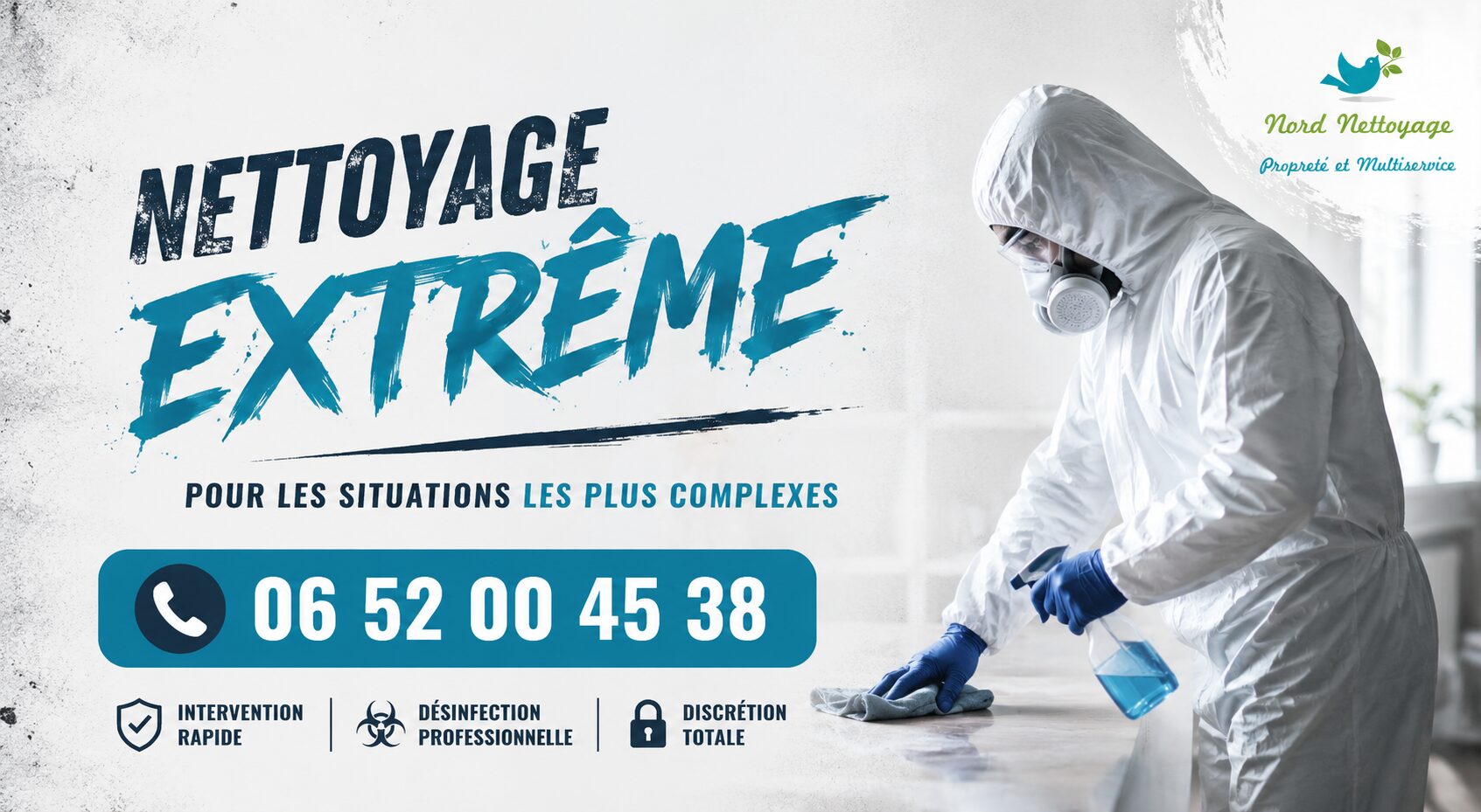 Nettoyage extrême à Sayat avec désinfection et remise en état de logements très dégradés.