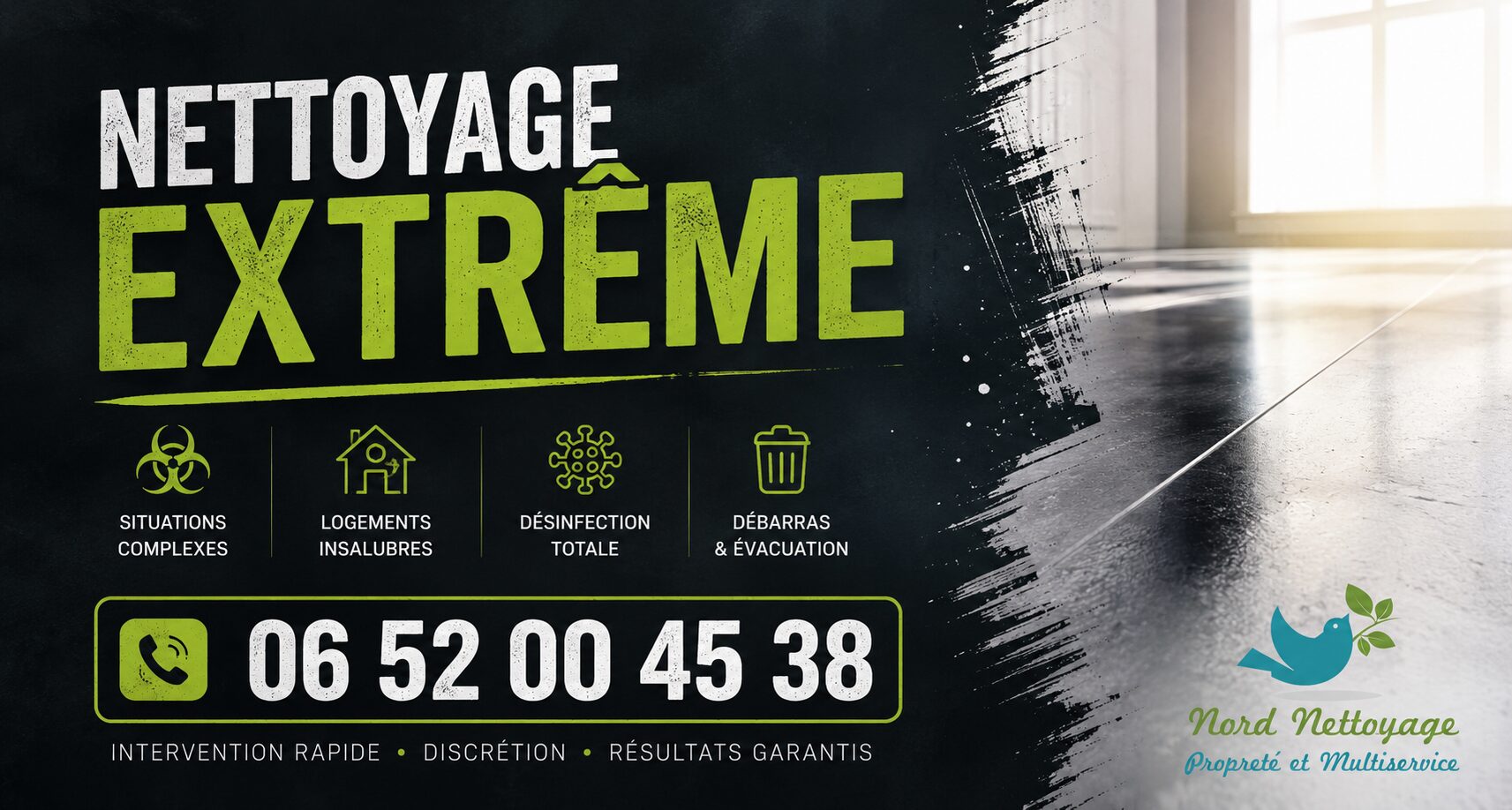 Nettoyage extrême à Sérézin-du-Rhône avec intervention rapide pour logements insalubres, syndrome de Diogène et remise en état complète.