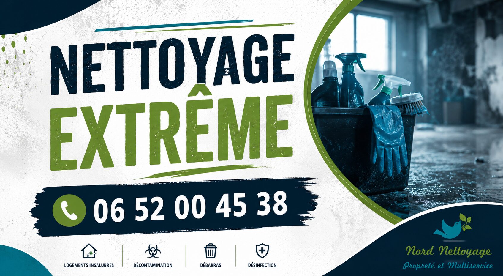 Intervention de nettoyage extrême à Seyssel avec remise en état complète d'un logement insalubre et désinfection professionnelle.