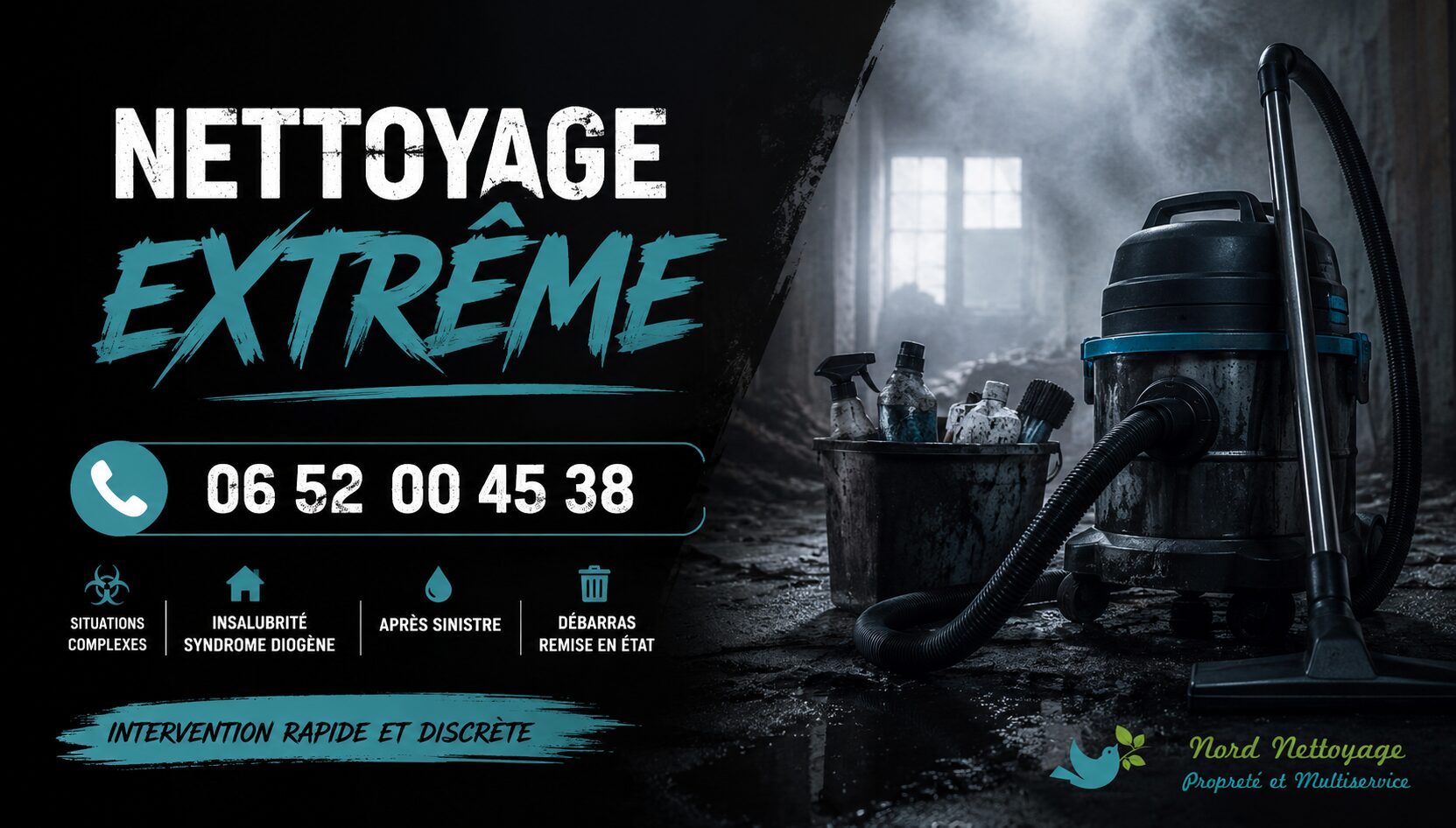 Équipe spécialisée en nettoyage extrême à Thizy pour la réhabilitation de logements fortement dégradés.
