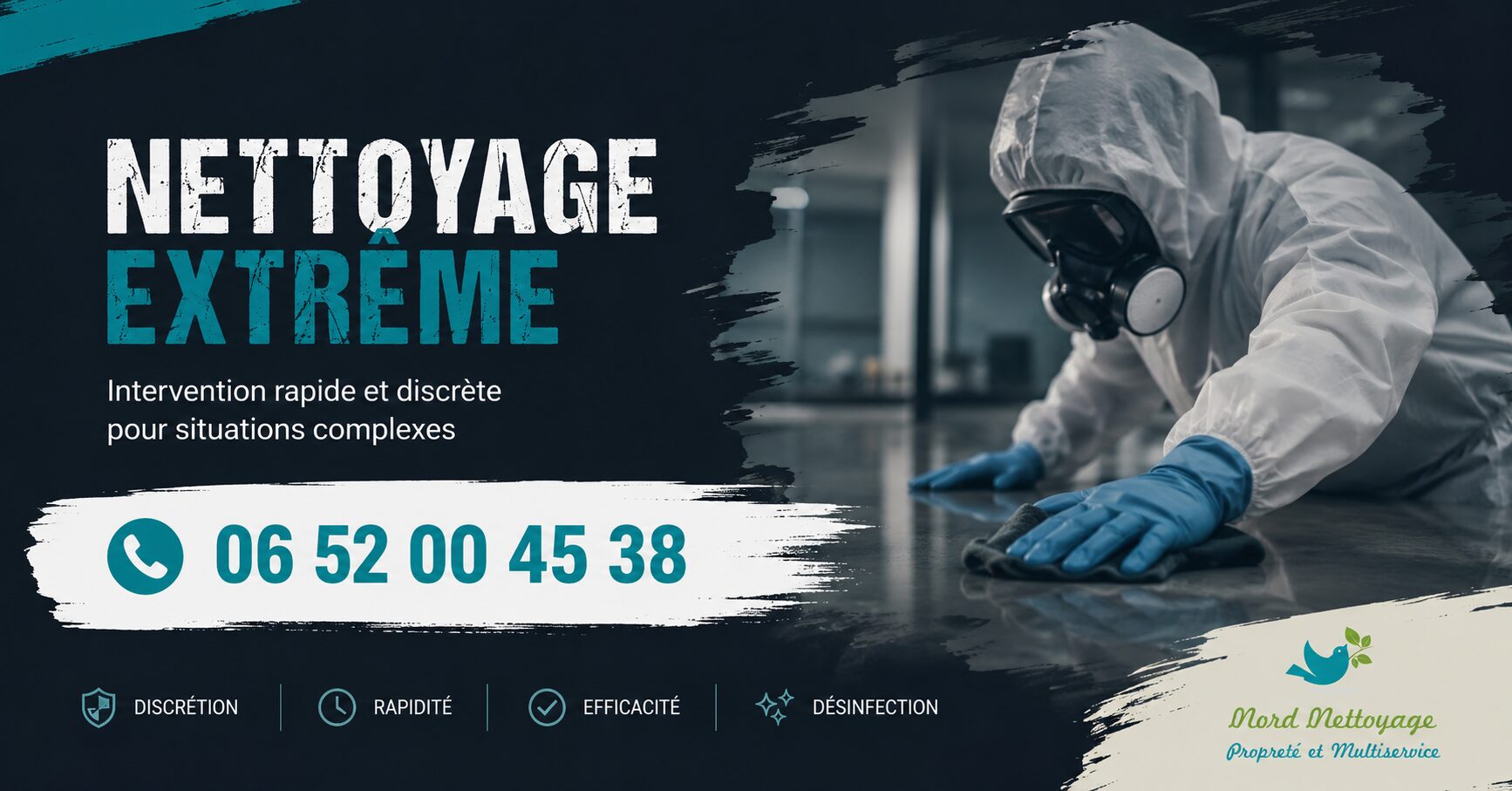 Nettoyage extrême à Vals-les-Bains par Nord Nettoyage, intervention rapide pour logements insalubres, syndrome de Diogène, après décès et désinfection.