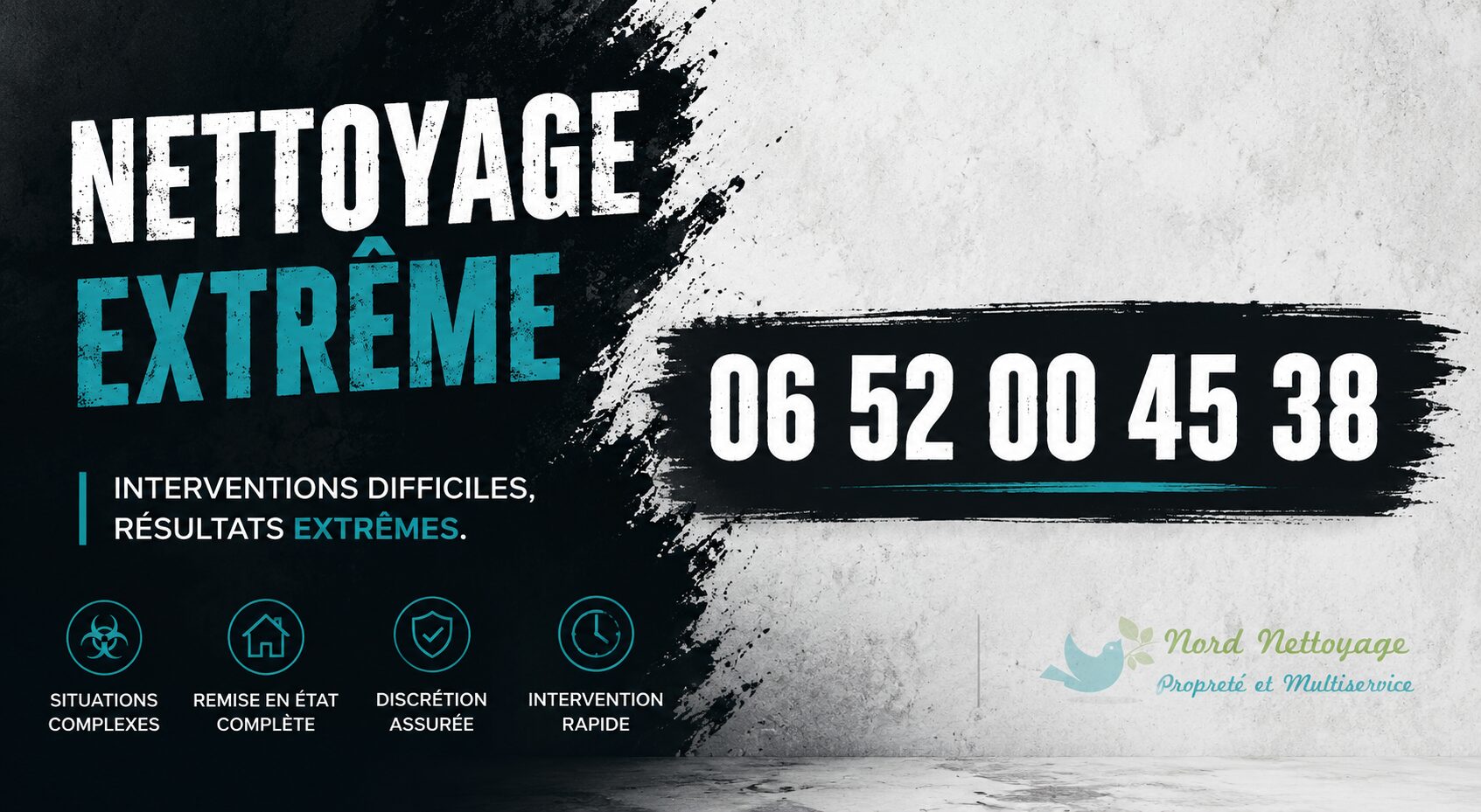 Service de nettoyage extrême à Vendat avec remise en état, désinfection et intervention sur logements insalubres ou après sinistre.