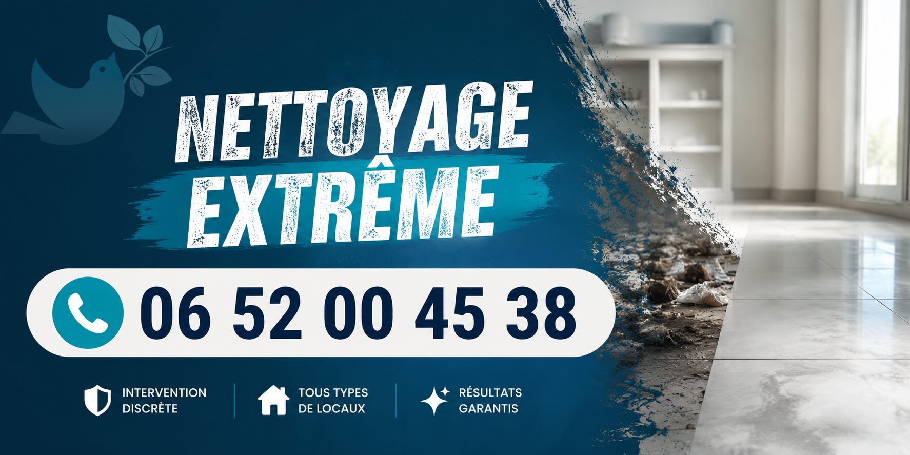 Nettoyage extrême à Villeneuve-de-Berg avec intervention rapide pour logements insalubres, syndrome de Diogène, après sinistre et remise en état complète.