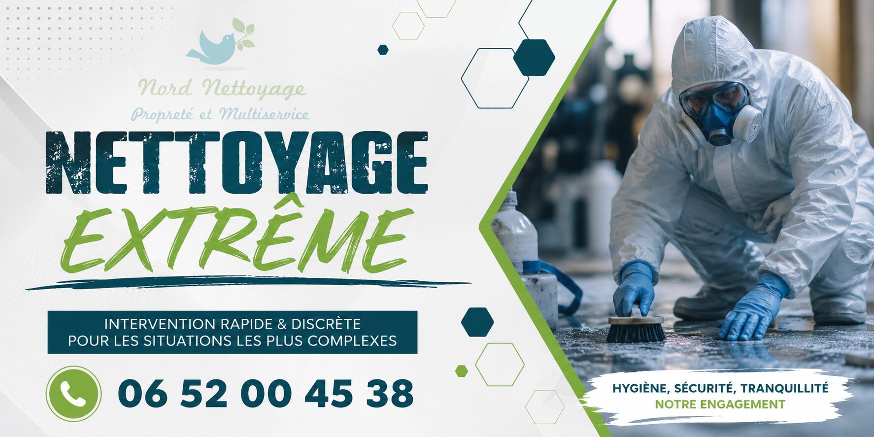 Nettoyage extrême à Viry réalisé par Nord Nettoyage avec intervention rapide pour logements insalubres, syndrome de Diogène, après décès ou sinistre.