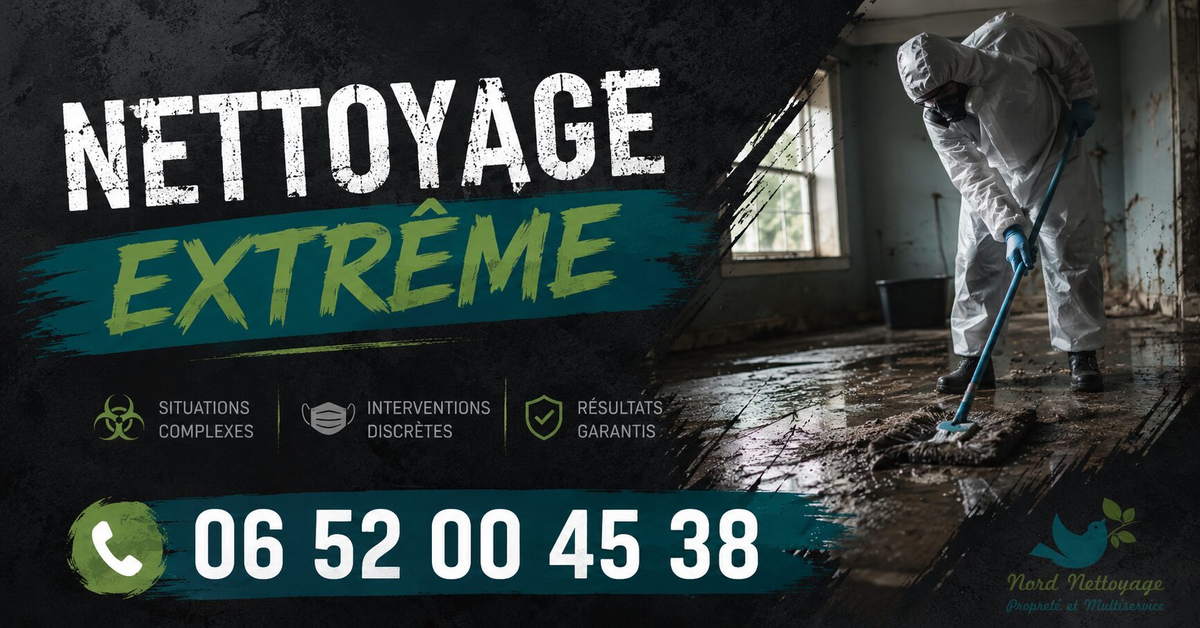 Intervention de nettoyage extrême à Viviers-du-Lac avec désinfection, débarras et remise en état rapide