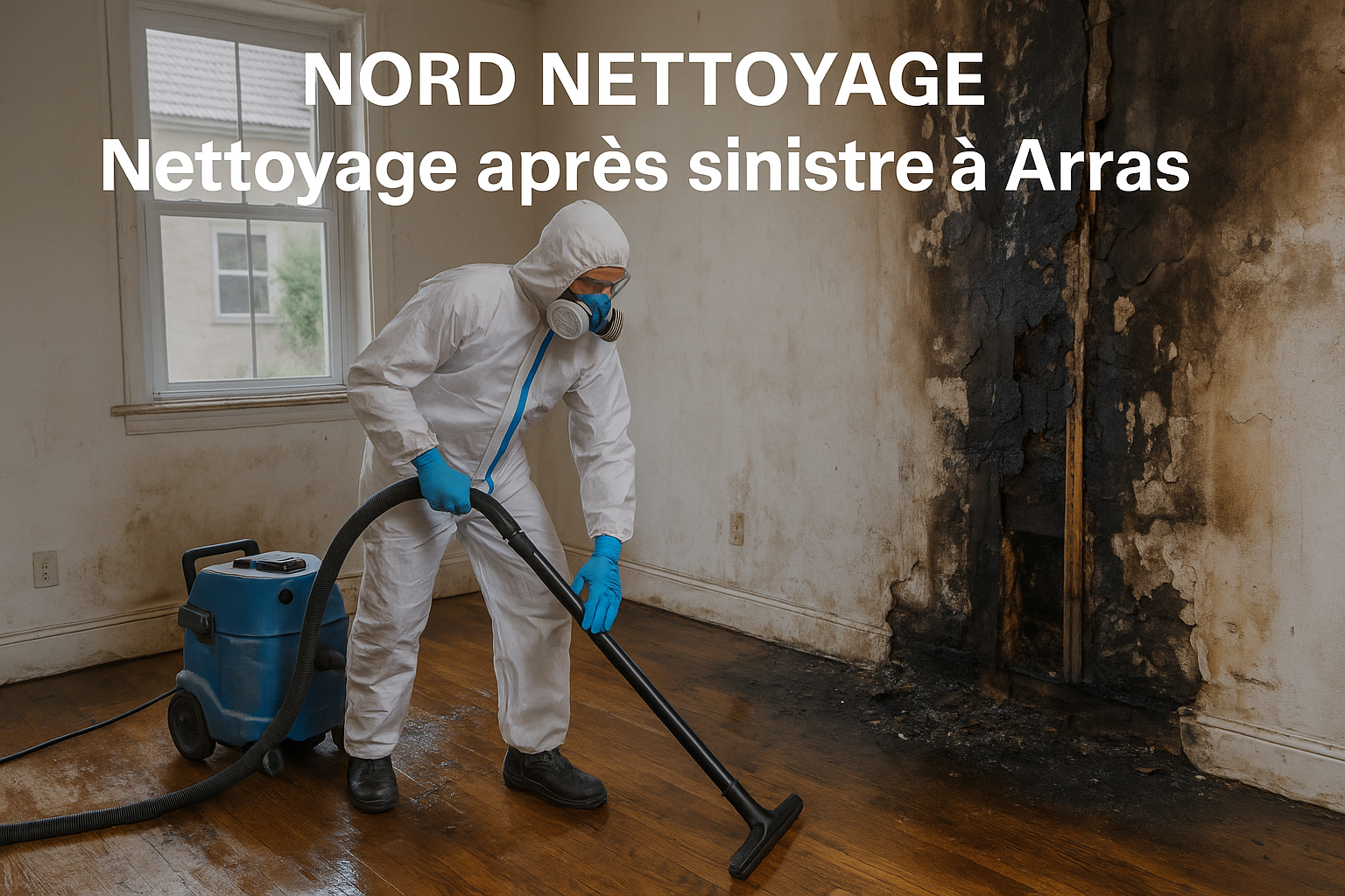 Nettoyage après sinistre à Arras par NORD NETTOYAGE : dégât des eaux et incendie