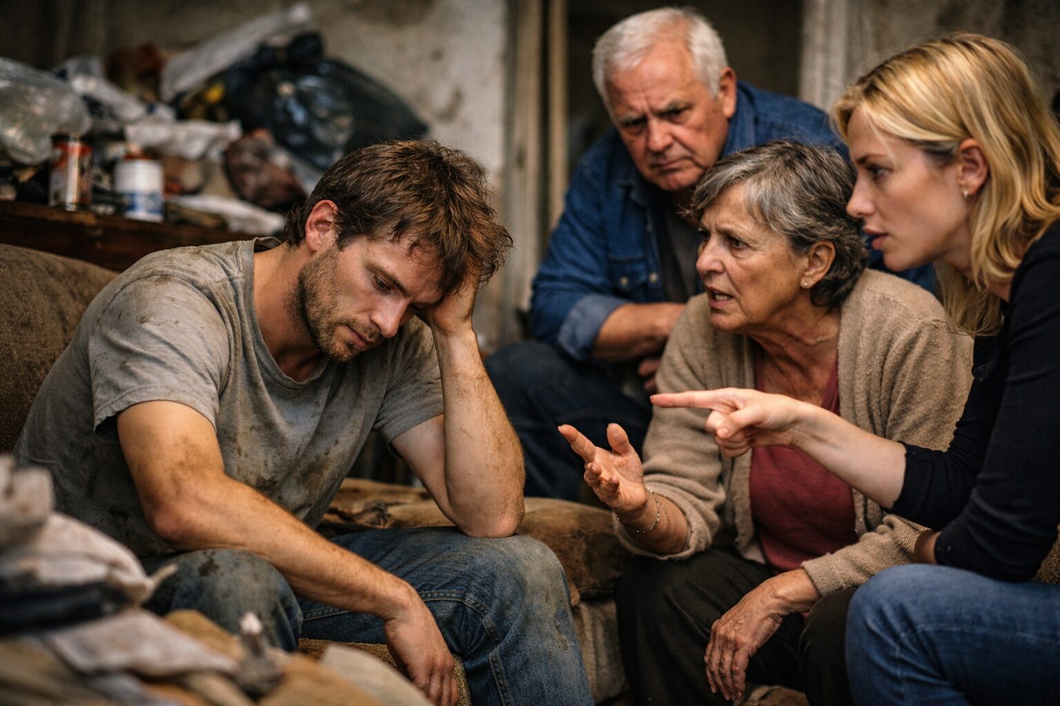 Famille en tension face à une personne en situation d’incurie dans un logement encombré