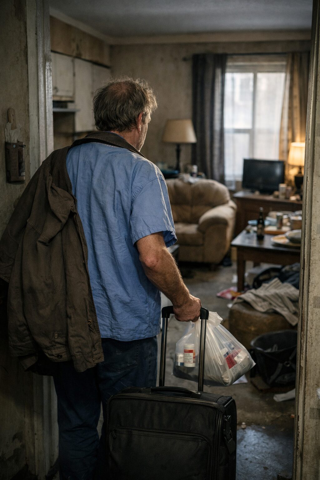 Patient atteint du syndrome de Korsakoff revenant seul à domicile après hospitalisation dans un logement désorganisé