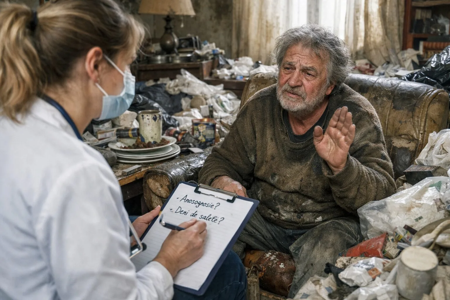 Comment repérer chez un patient Diogène une anosognosie partielle plutôt qu’un simple refus conscient de reconnaître l’insalubrité ?
