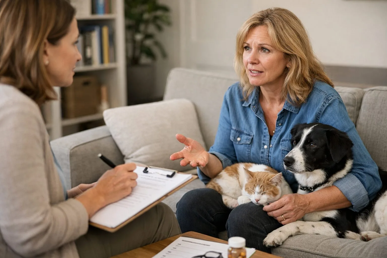 Quels critères précis permettent d’évaluer si la personne peut conserver un ou deux animaux après intervention sans risque de rechute massive ?